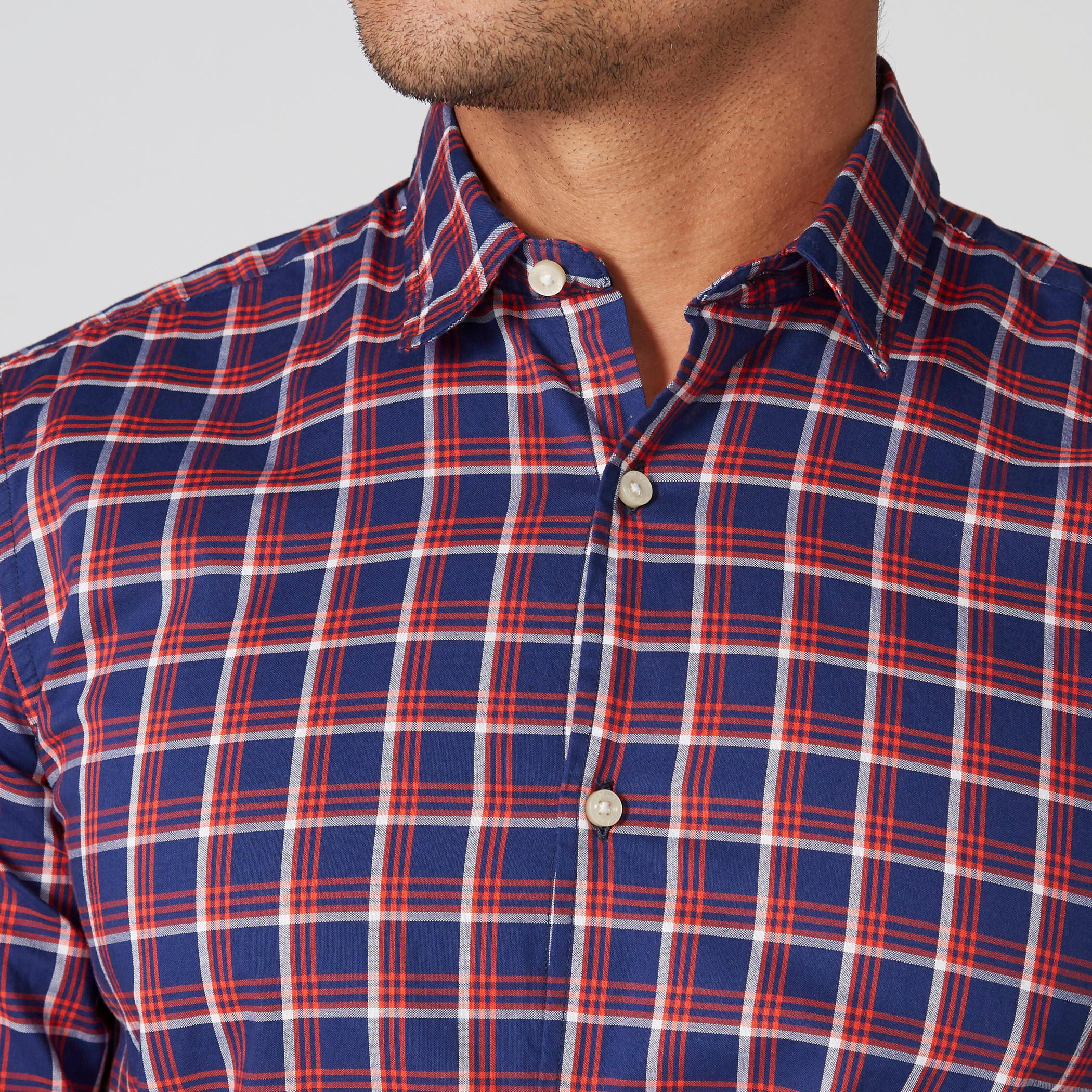 قميص كاروهات بأكمام طويلة وأزرار-men-clothing-shirts-image-1