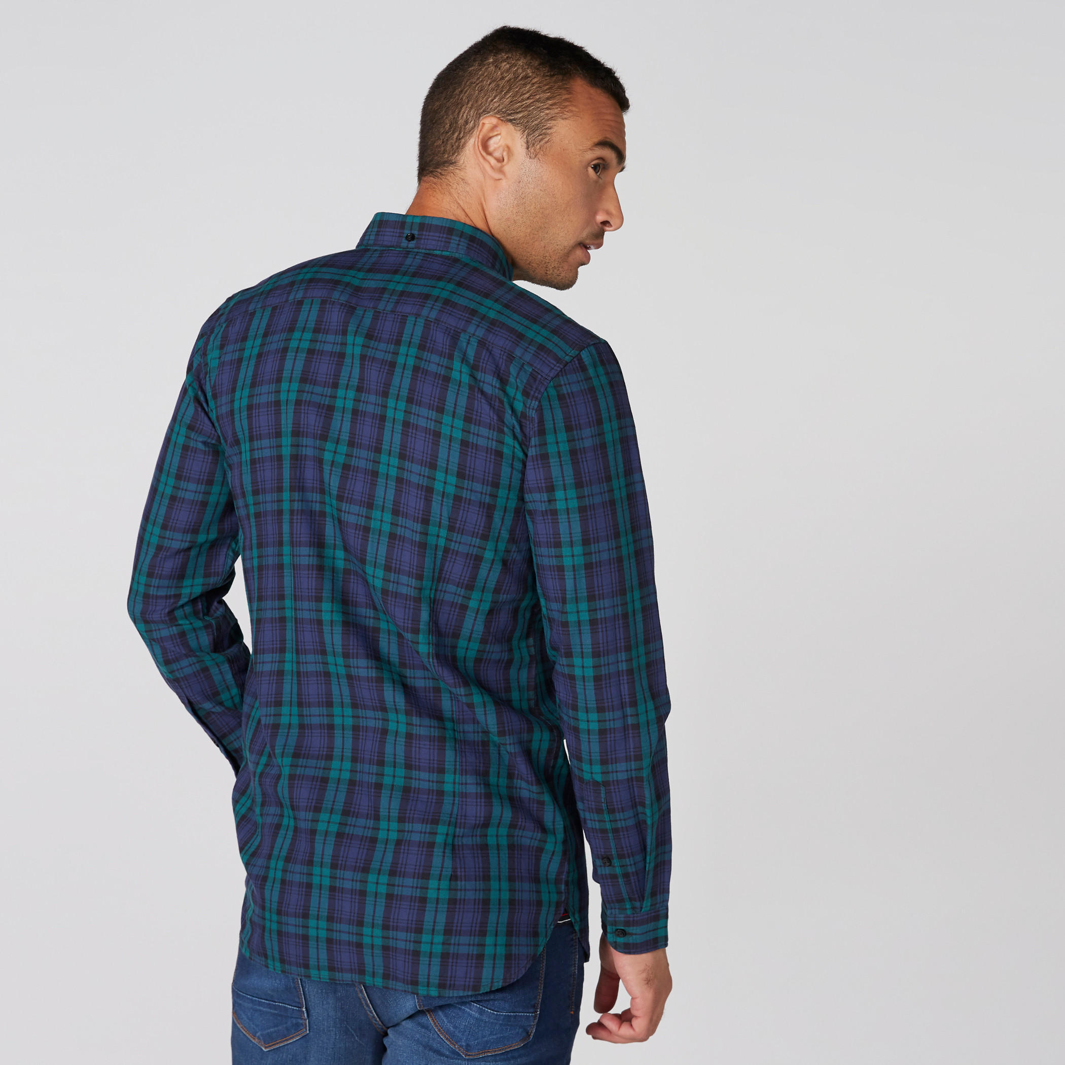 قميص كاروهات بأكمام طويلة وأزرار-men-clothing-shirts-image-1