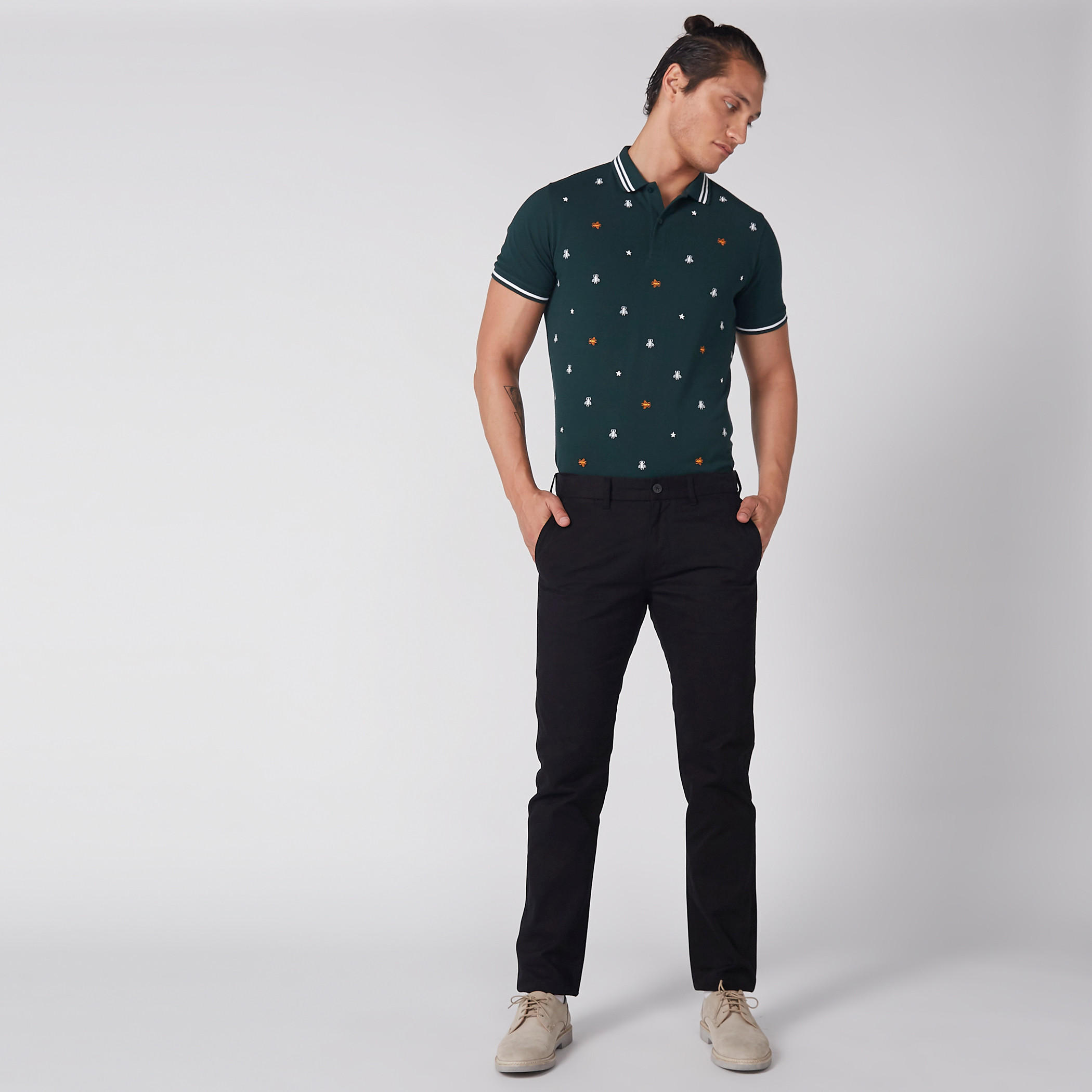 تيشيرت مطرّز بياقة بولو وأكمام قصيرة-men-clothing-tshirtsandpolos-polos-image-4