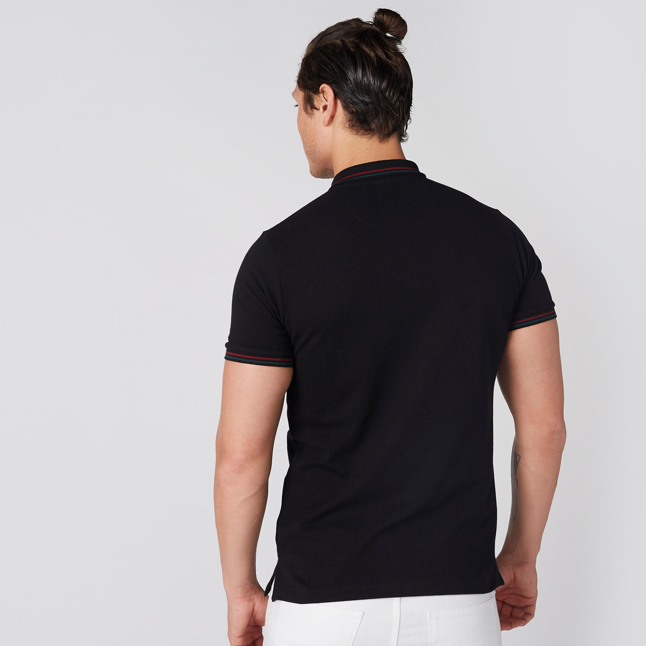 Embroidered T-Shirt with Polo Neck and Short Sleeves-men-clothing-tshirtsandpolos-polos-image-2