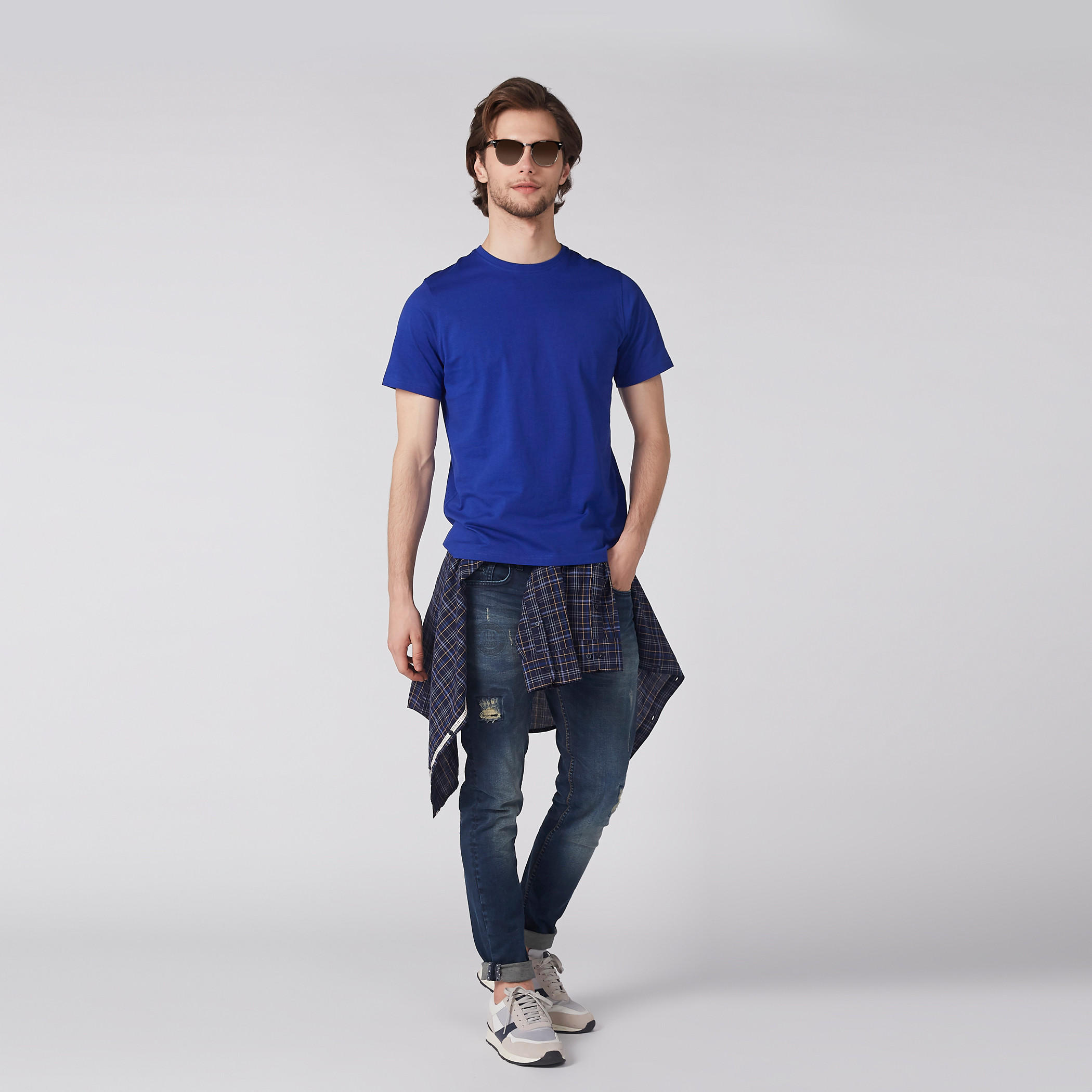 Chequered Shirt with Long Sleeves and Complete Placket-men-clothing-shirts-image-2