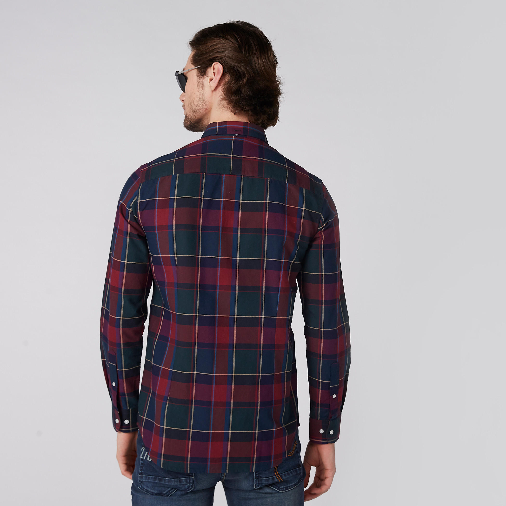 قميص كاروهات بأكمام طويلة وأزرار-men-clothing-shirts-image-3