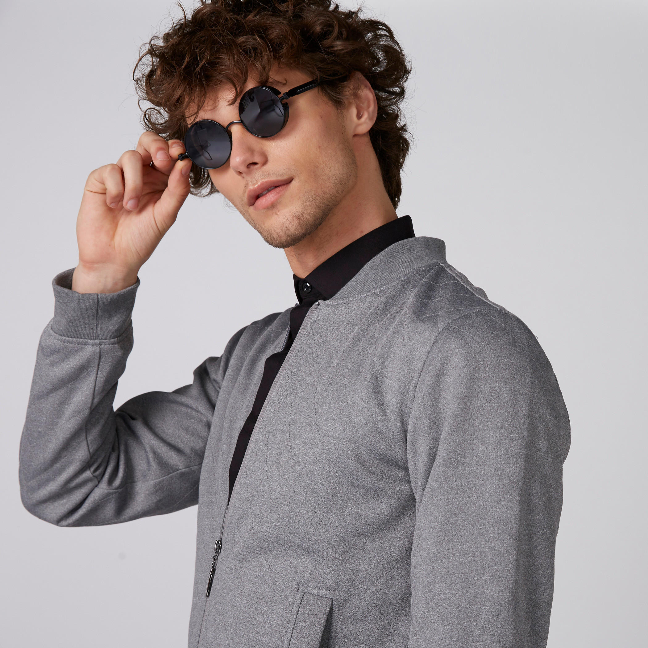 جاكيت بومبر بأكمام طويلة وجيب وسحّاب للإغلاق-men-clothing-jacketsandblazers-jackets-image-2