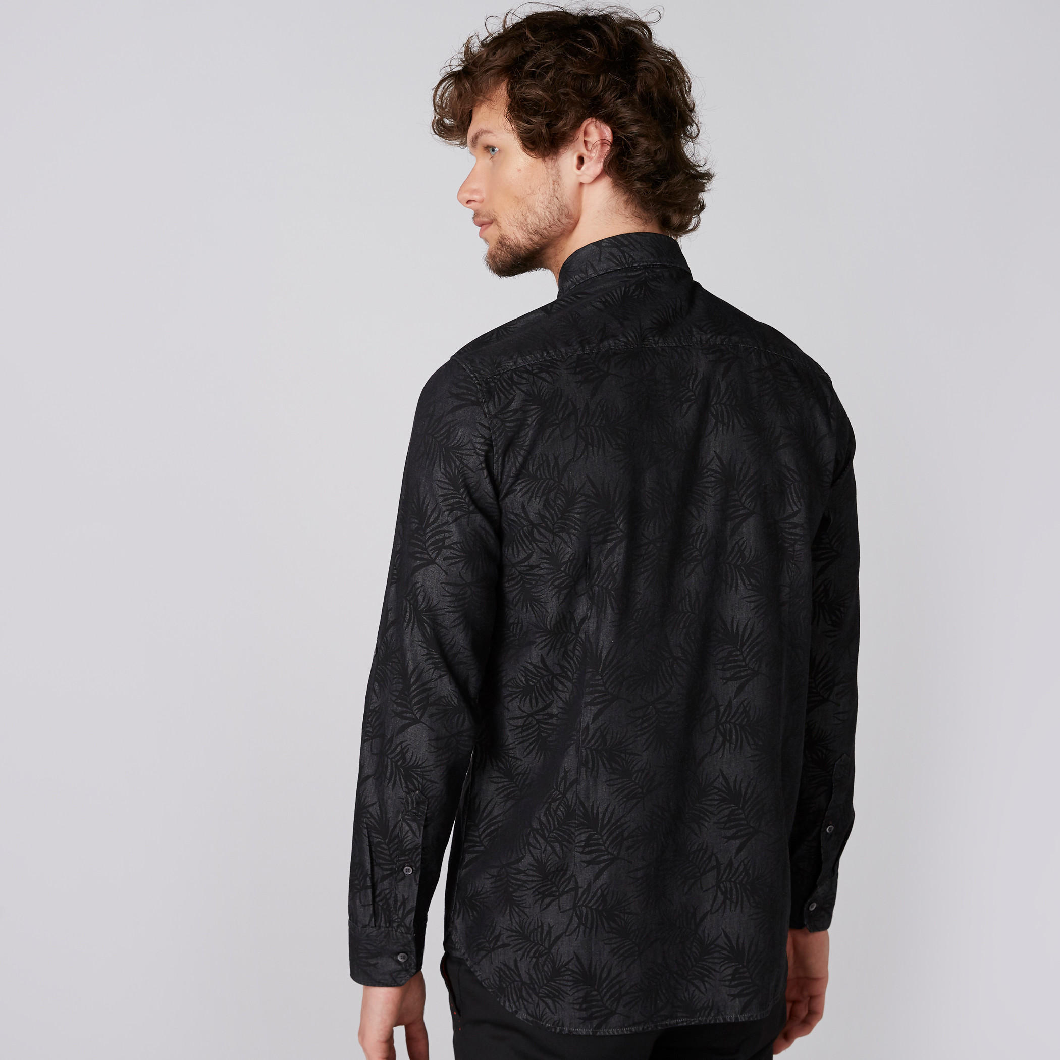 Printed Shirt with Long Sleeves and Complete Placket-men-clothing-shirts-image-4