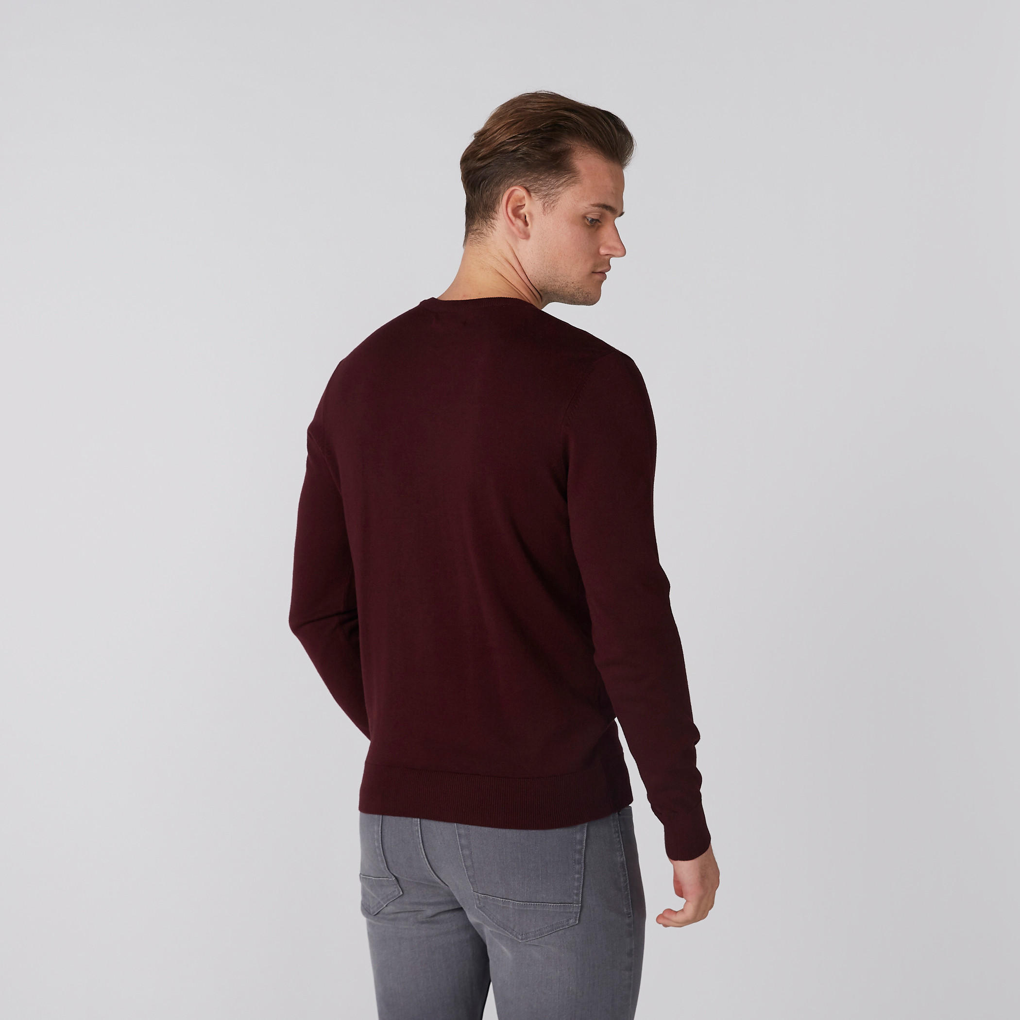 Striped Sweater with Crew Neck and Long Sleeves-men-clothing-sweatersandpullovers-image-3