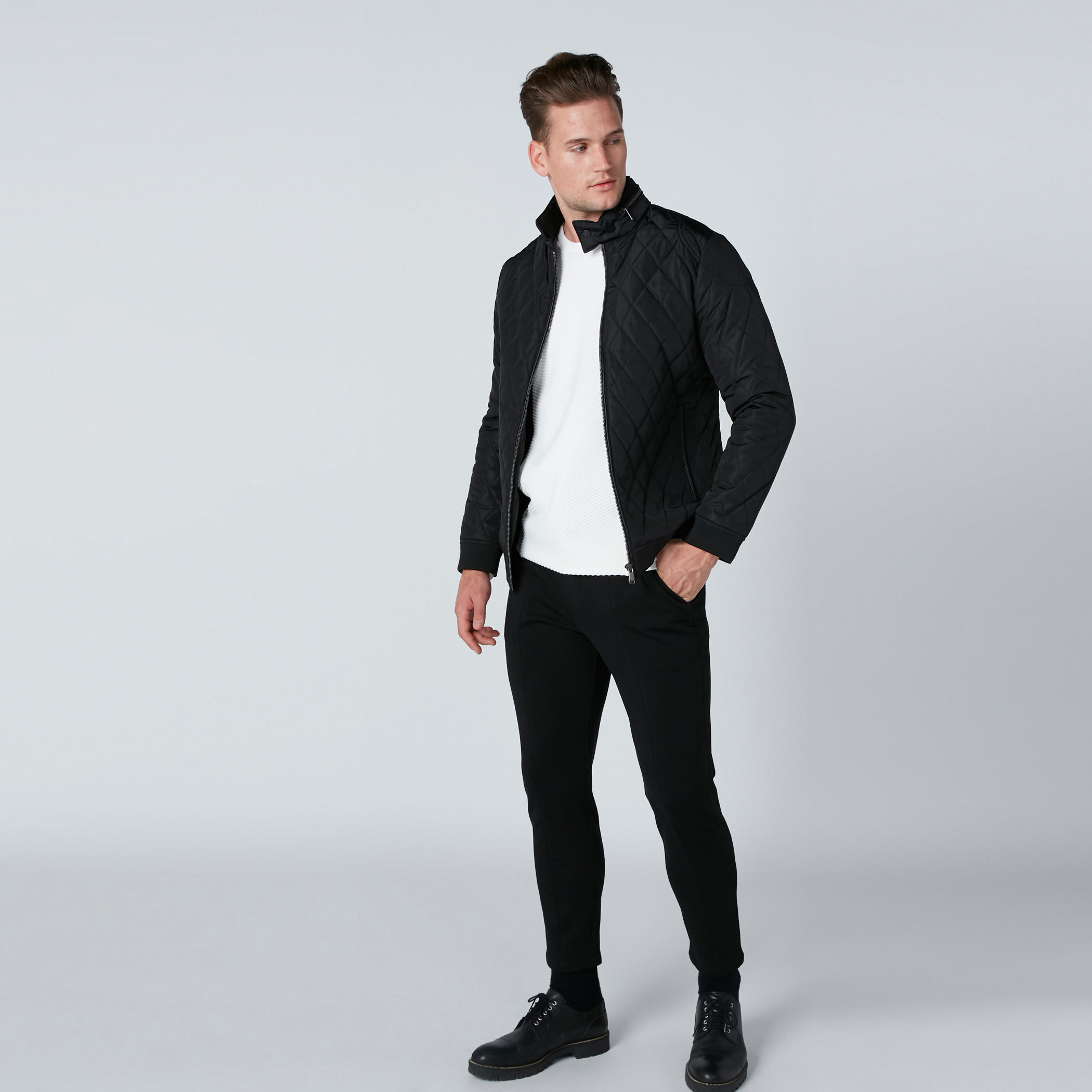 Quilted Bomber Jacket with Long Sleeves and Zip Closure-men-clothing-jacketsandblazers-jackets-image-3