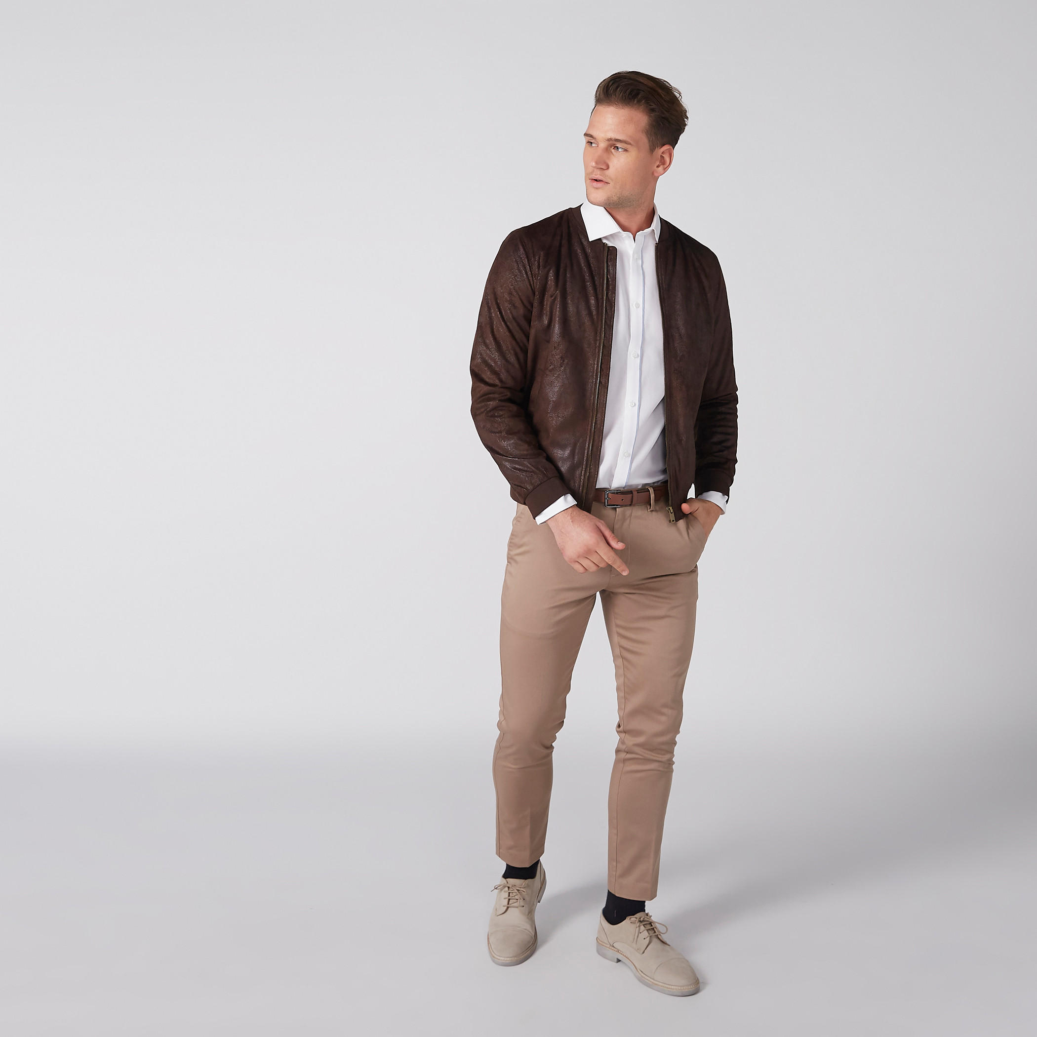 Textured Bomber Jacket with Long Sleeves and Zip Closure-men-clothing-jacketsandblazers-jackets-image-2