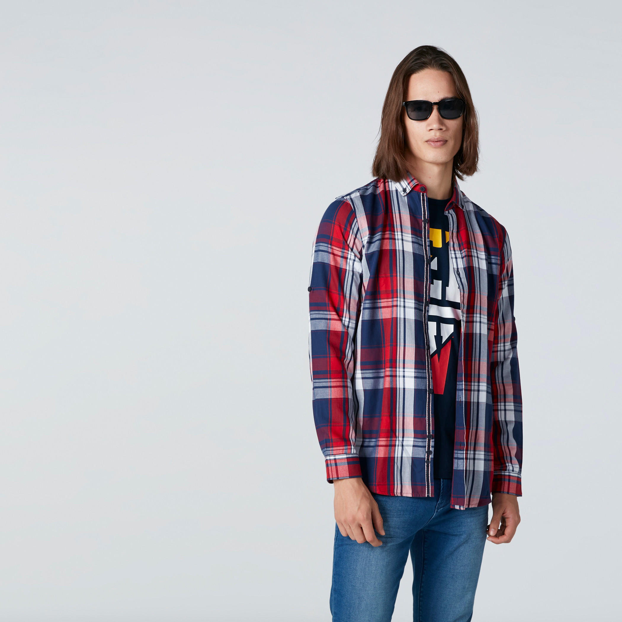 قميص كاروهات بأكمام طويلة-men-clothing-shirts-image-1