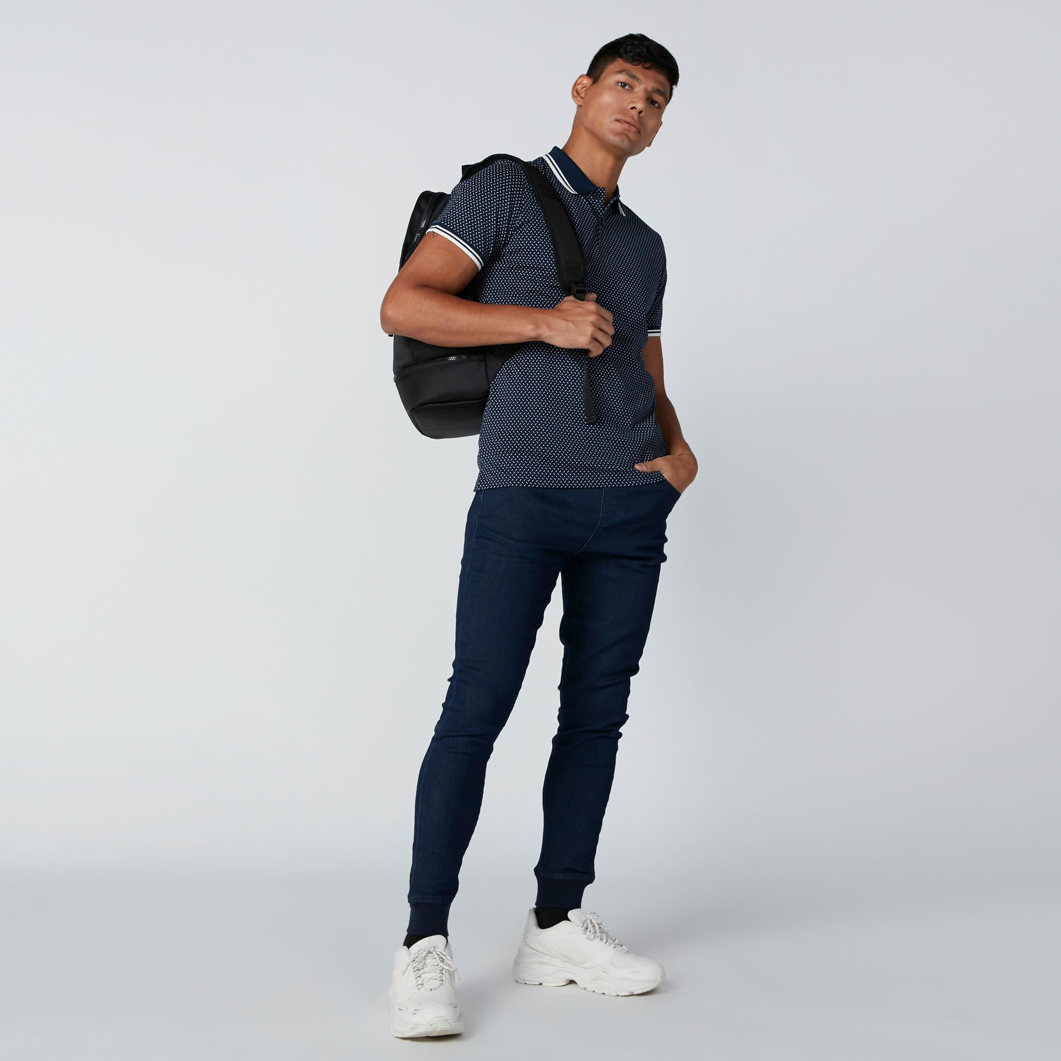 Printed T-Shirt with Polo Neck-men-clothing-tshirtsandpolos-polos-image-3