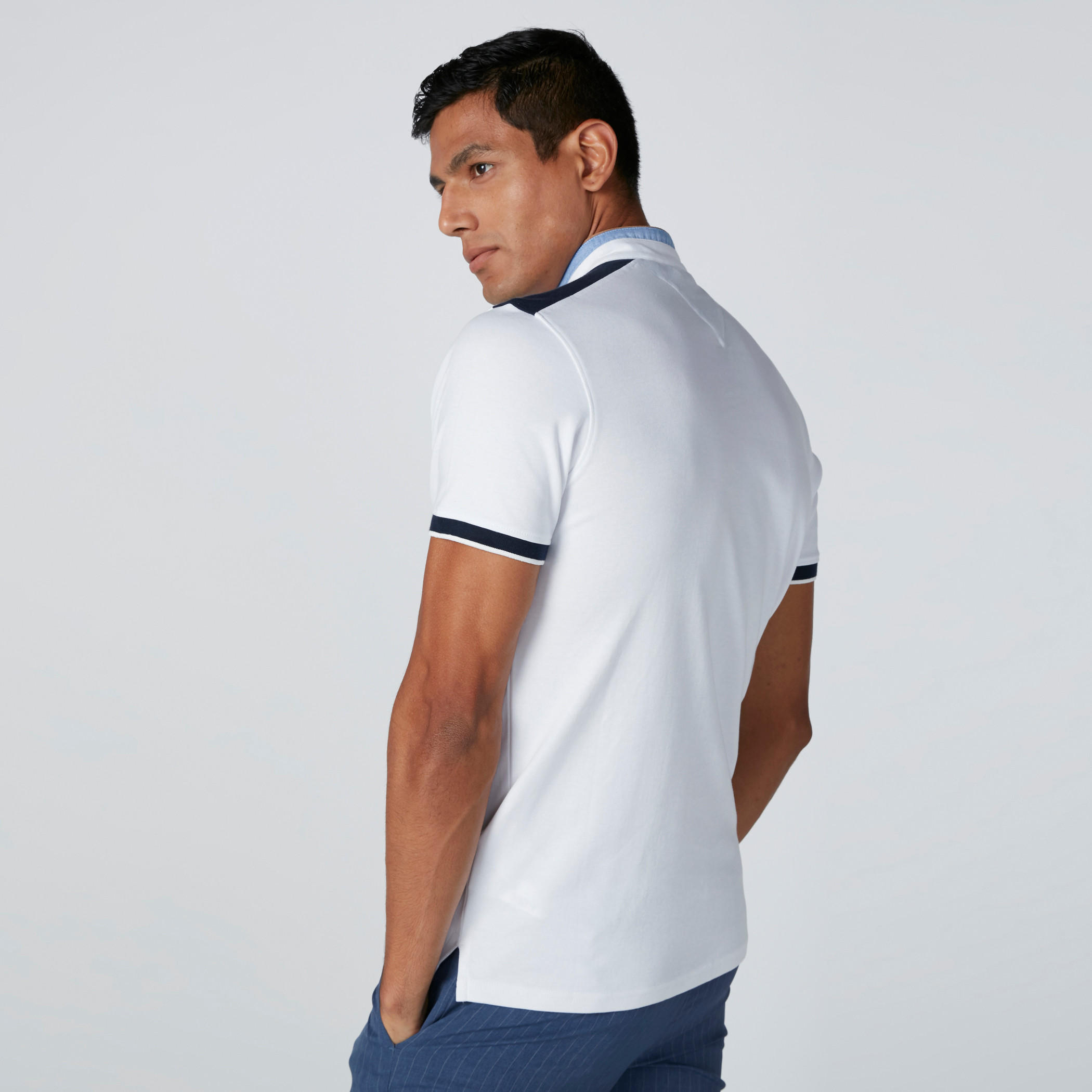 تيشيرت سليم فيت بياقة بولو وأكمام قصيرة-men-clothing-tshirtsandpolos-polos-image-2