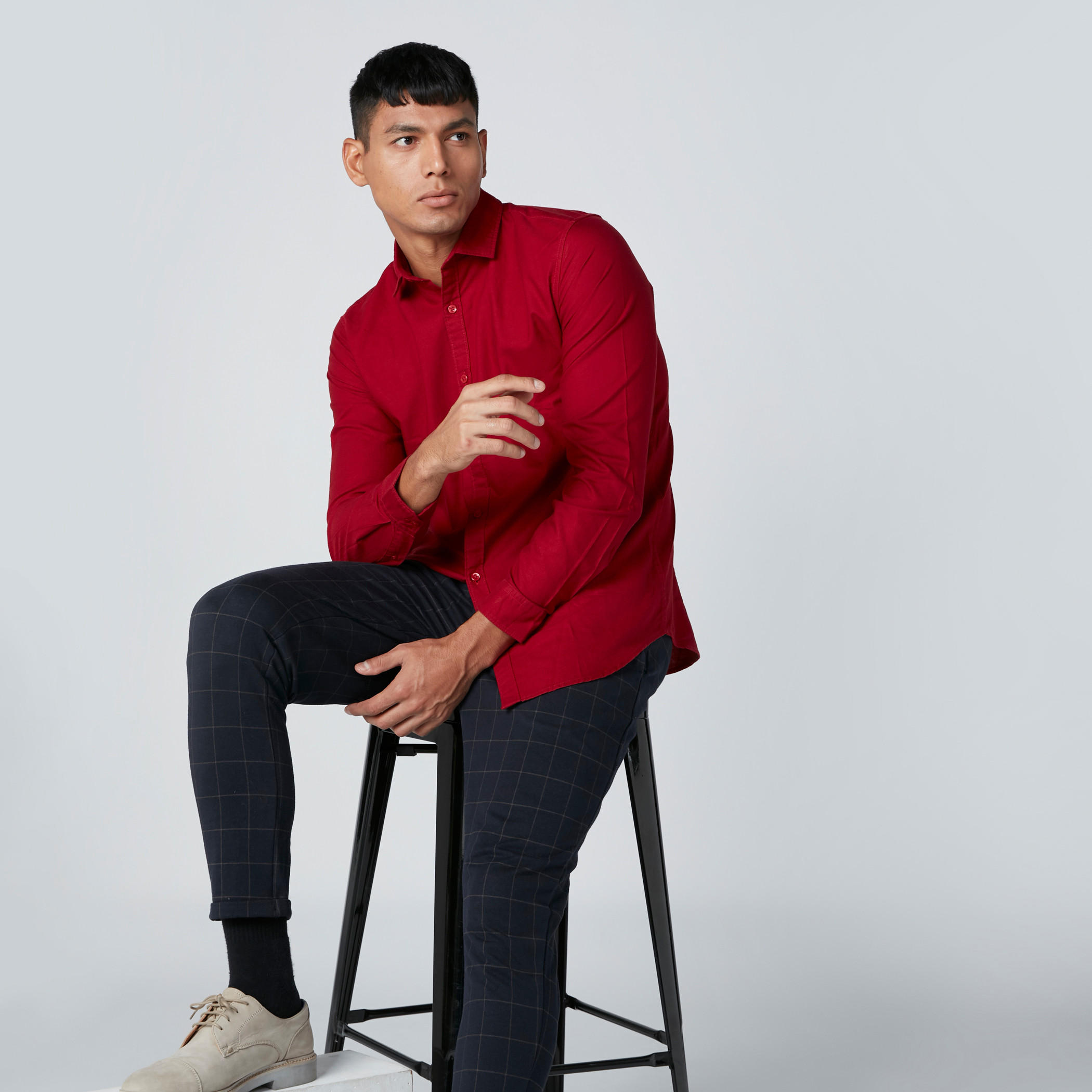 Long Sleeves Shirt in Slim Fit with Complete Placket-men-clothing-shirts-image-1