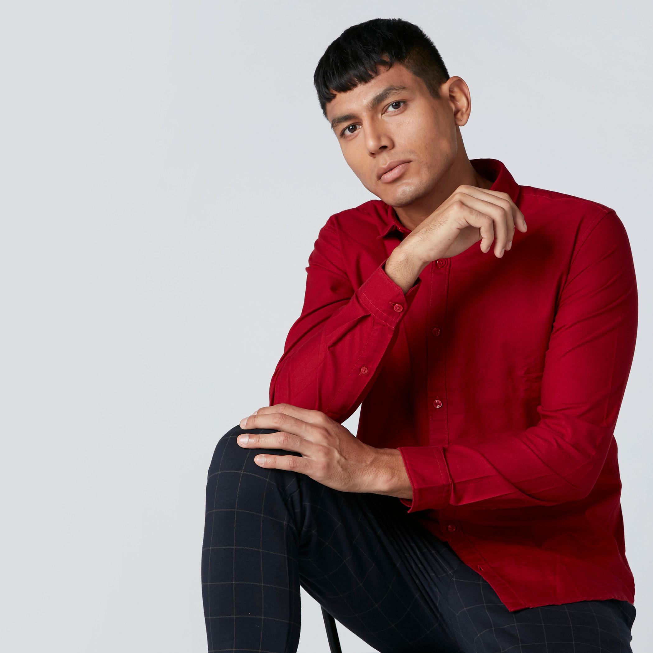 Long Sleeves Shirt in Slim Fit with Complete Placket-men-clothing-shirts-image-3