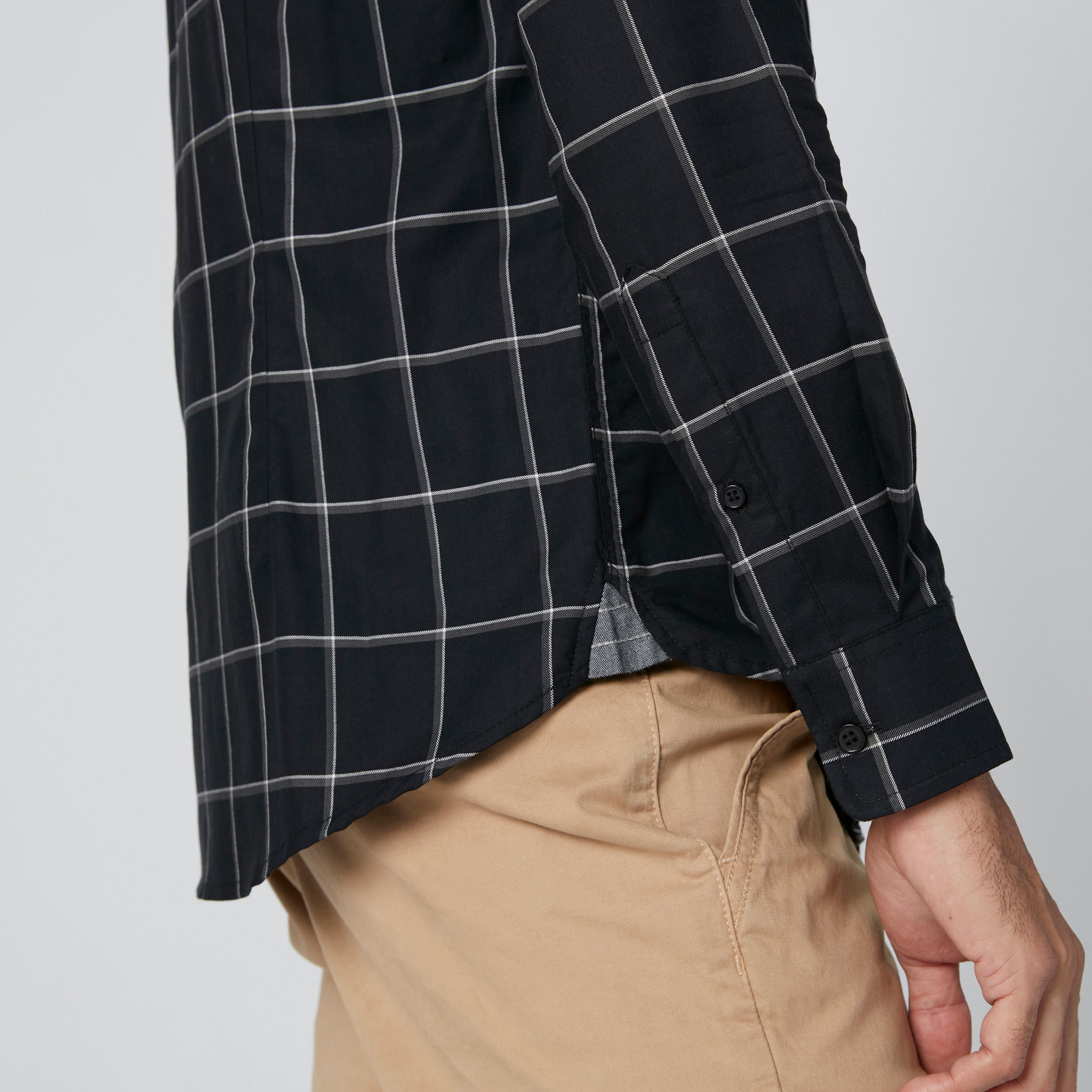 قميص سليم فيت كاروهات بأكمام طويلة-men-clothing-shirts-image-4