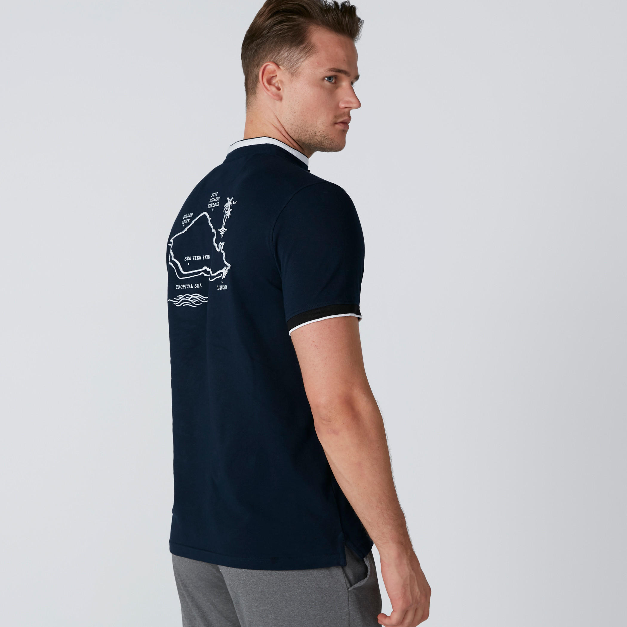 Embroidered T-Shirt with Henley Neck and Short Sleeves-men-clothing-tshirtsandpolos-tshirts-image-2