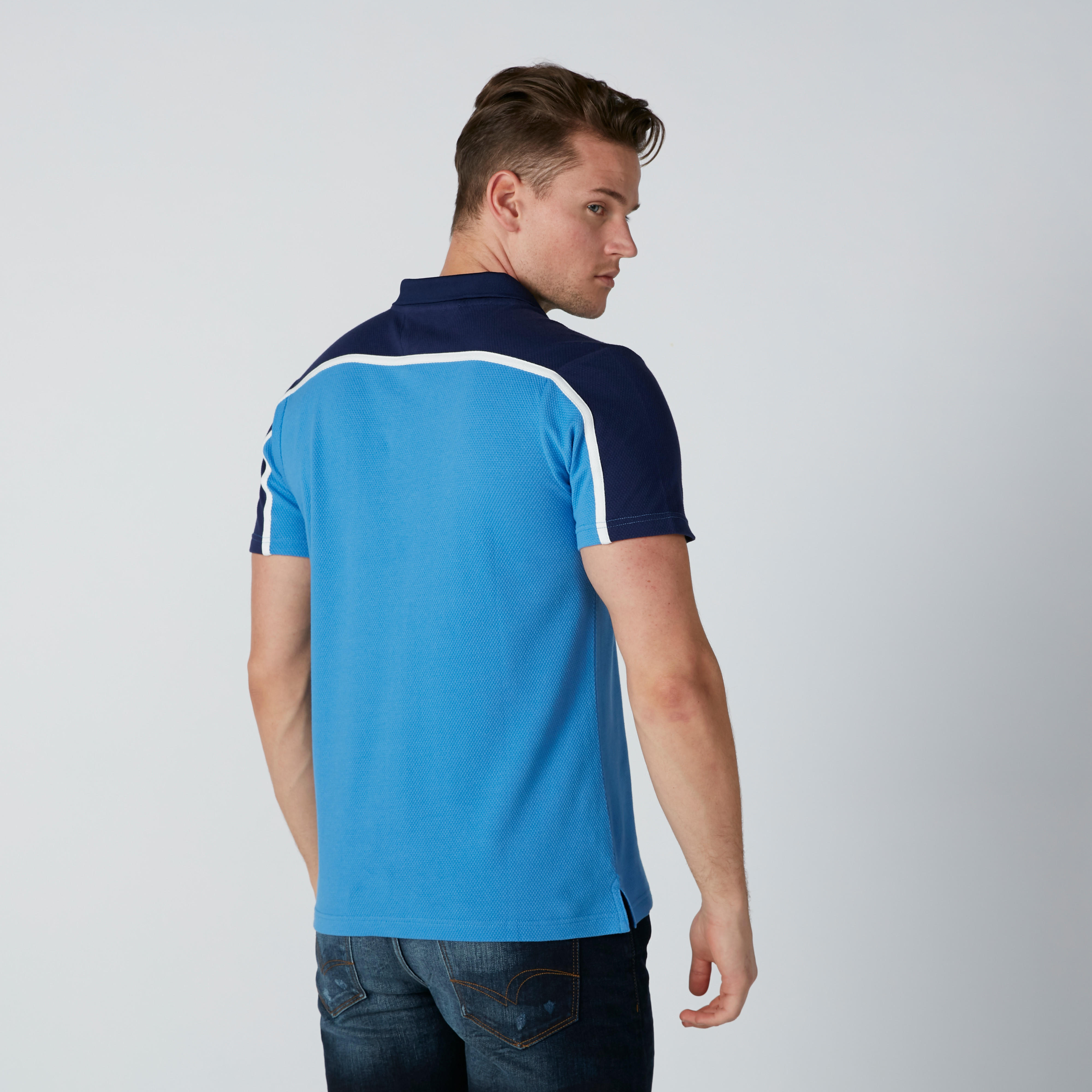 Polo Neck T-Shirt in Slim Fit with Short Sleeves-men-clothing-tshirtsandpolos-polos-image-2