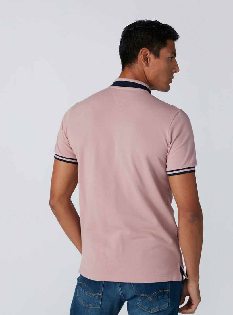تيشيرت مطرّز بياقة بولو وأكمام قصيرة-men-clothing-tshirtsandpolos-polos-image-2