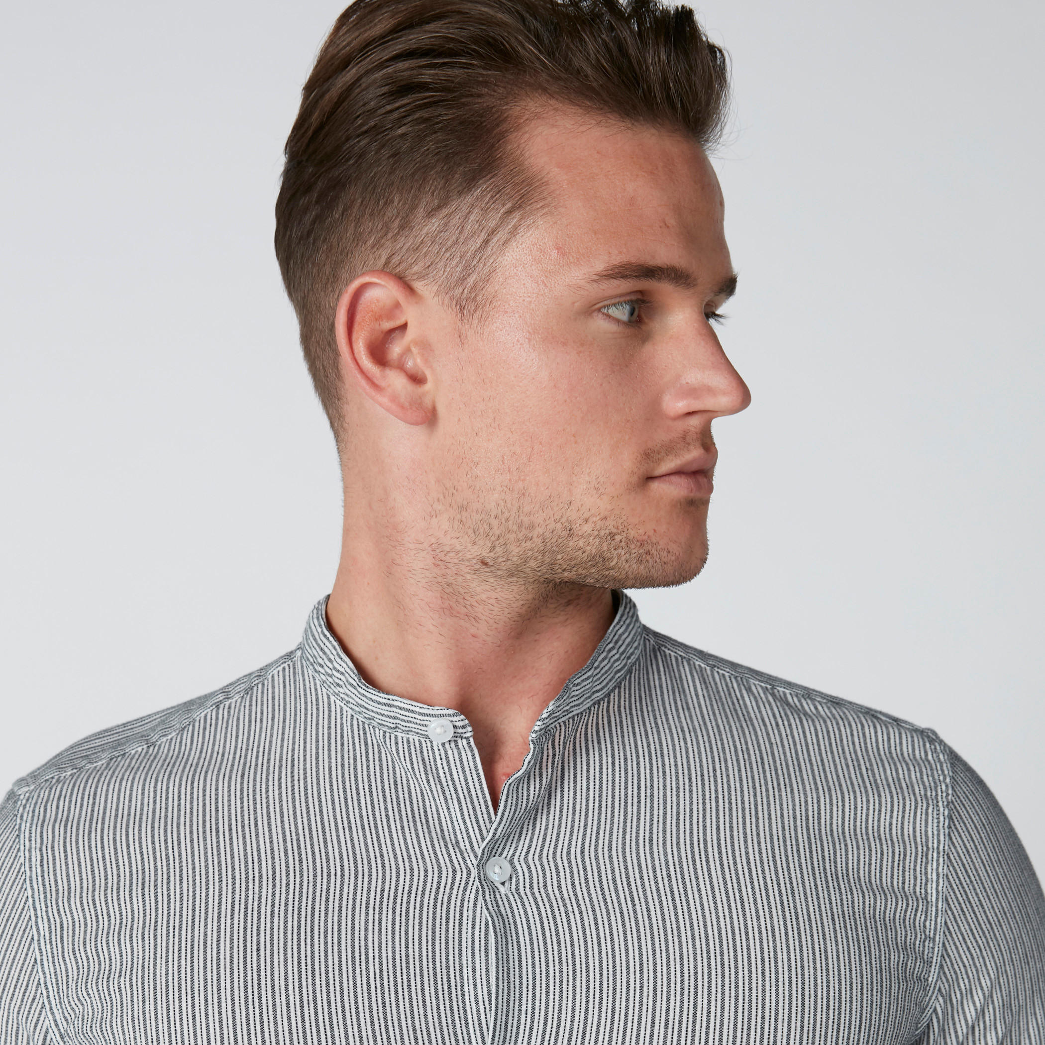 Striped Shirt with Long Sleeves and Complete Placket-men-clothing-shirts-image-4