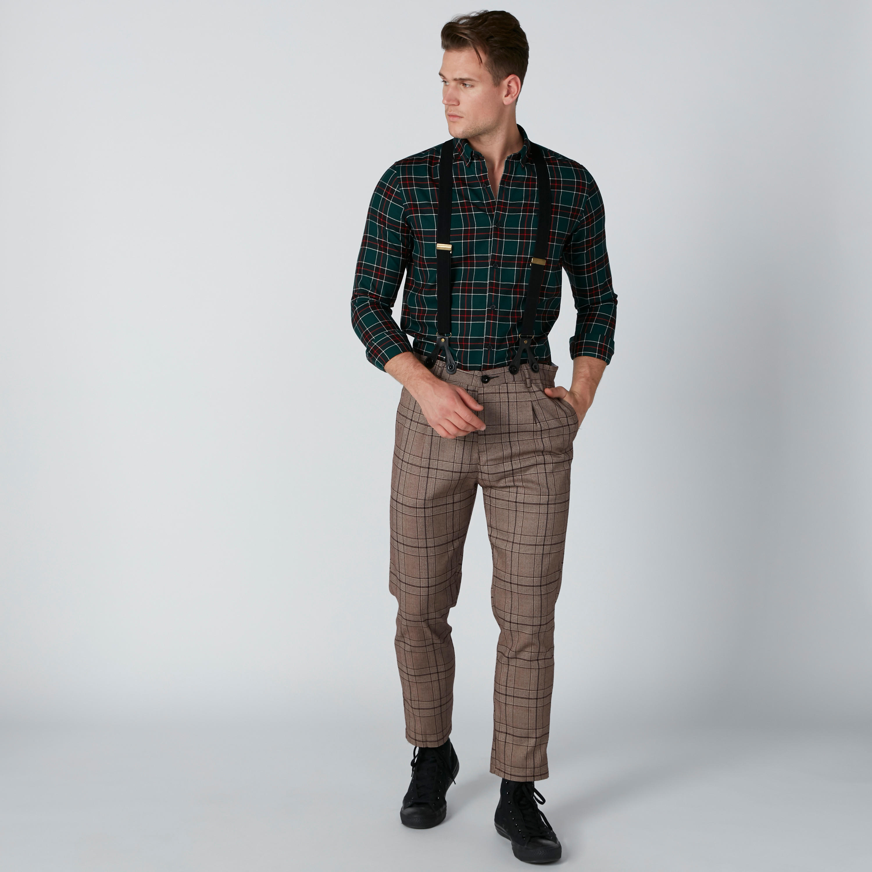 قميص كاروهات بأكمام طويلة-men-clothing-shirts-image-1