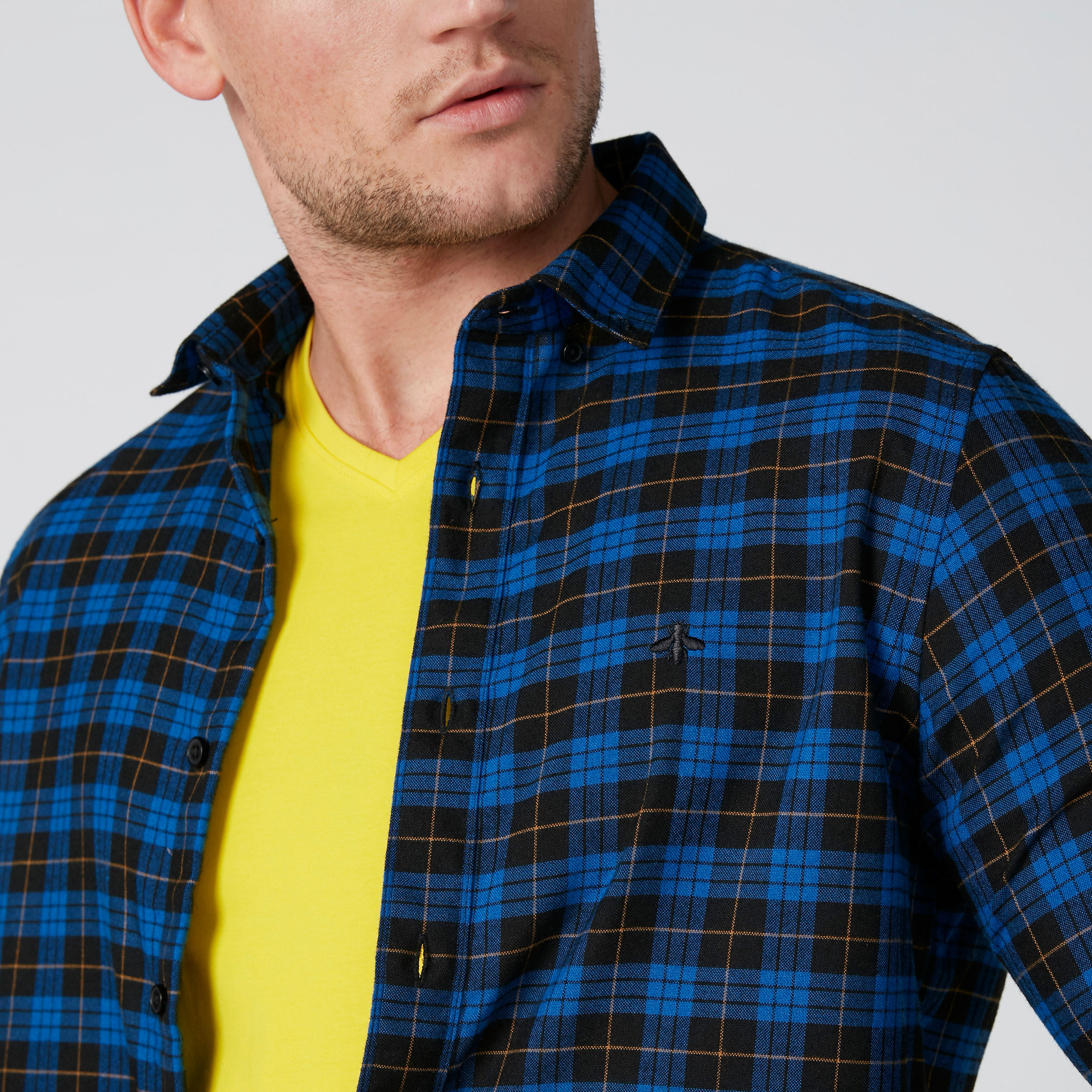 قميص كاروهات بأكمام طويلة وأزرار-men-clothing-shirts-image-6