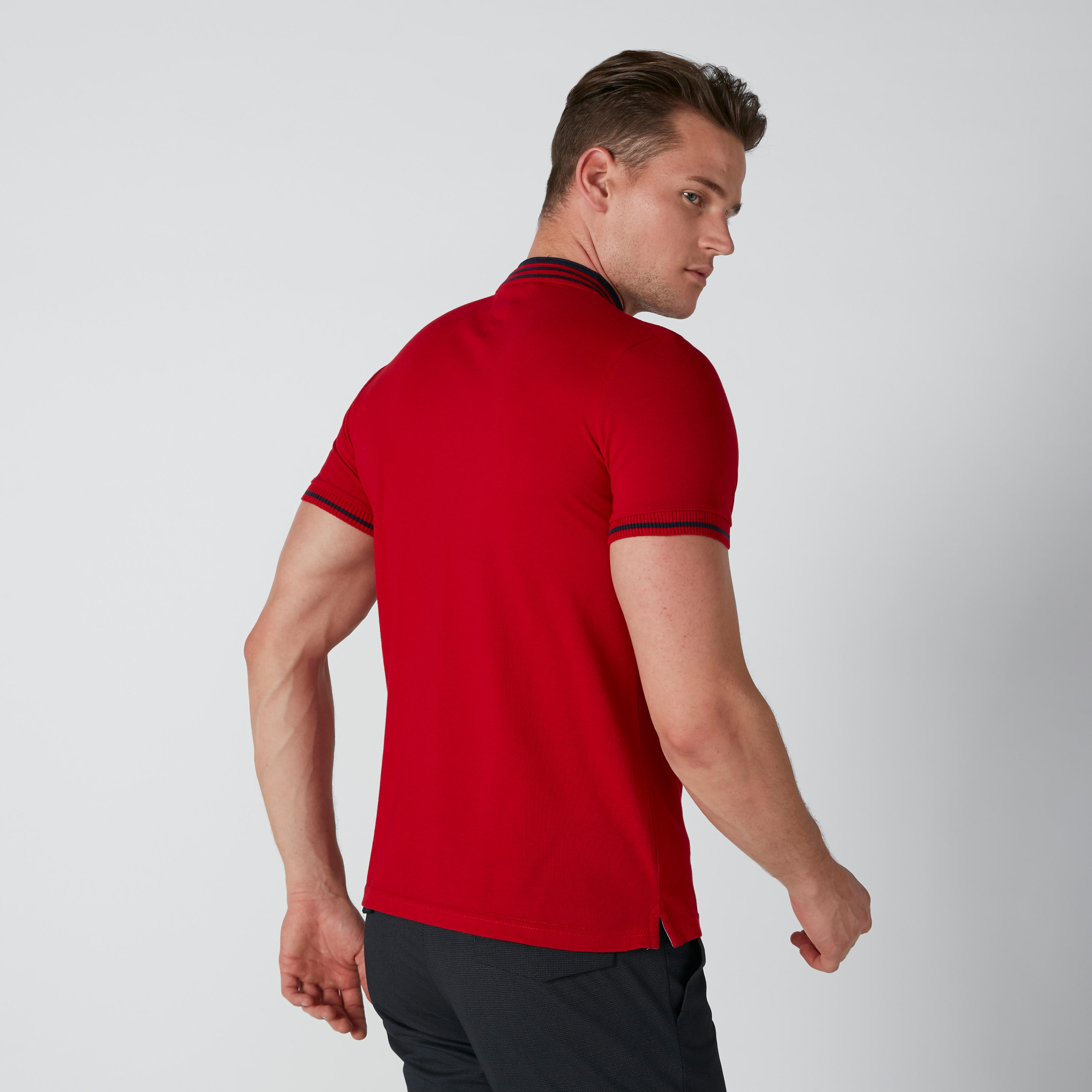 Mandarin Collar T-Shirt with Short Sleeves-men-clothing-tshirtsandpolos-polos-image-3