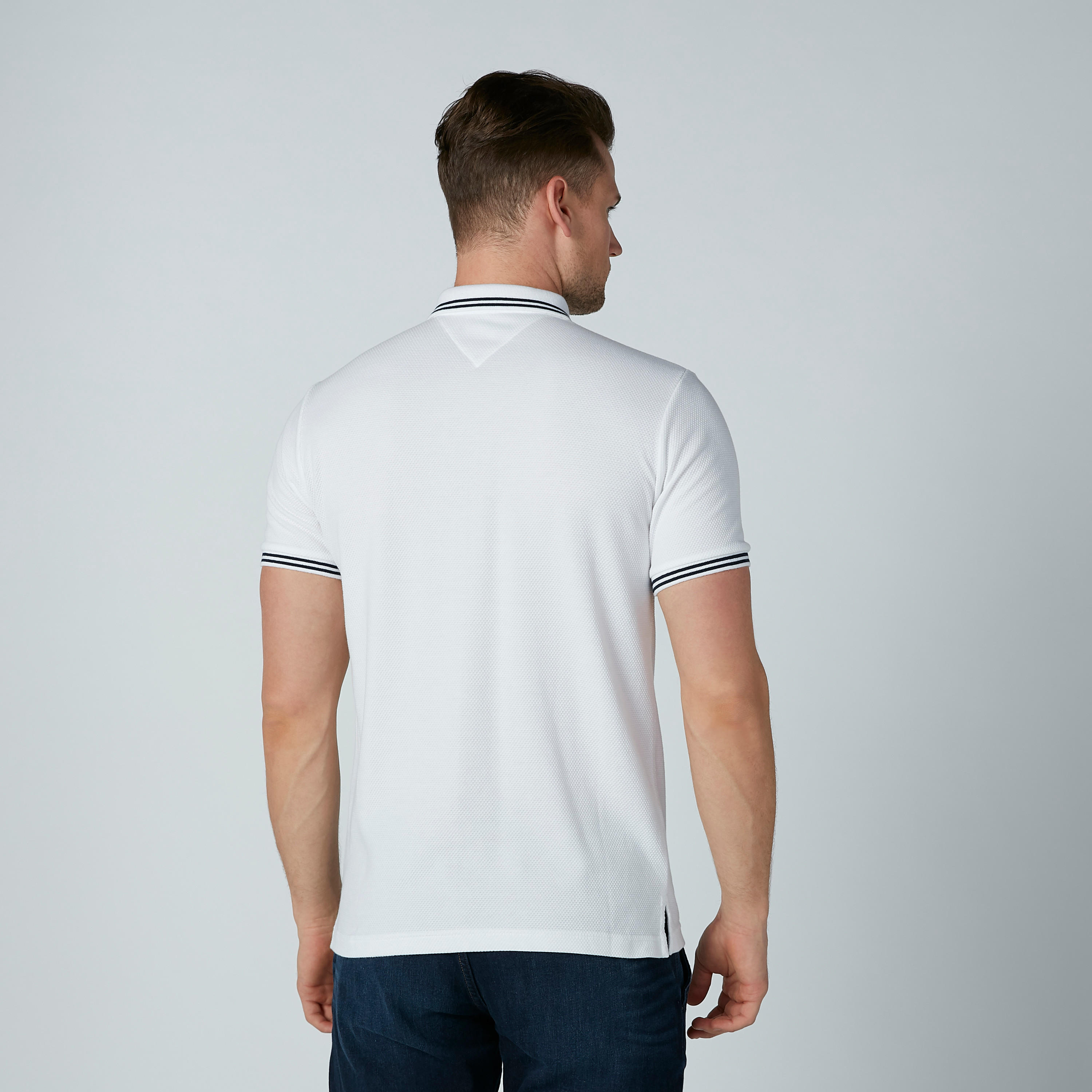 Solid T-Shirt with Polo Neck and Tipping Detail-men-clothing-tshirtsandpolos-polos-image-3