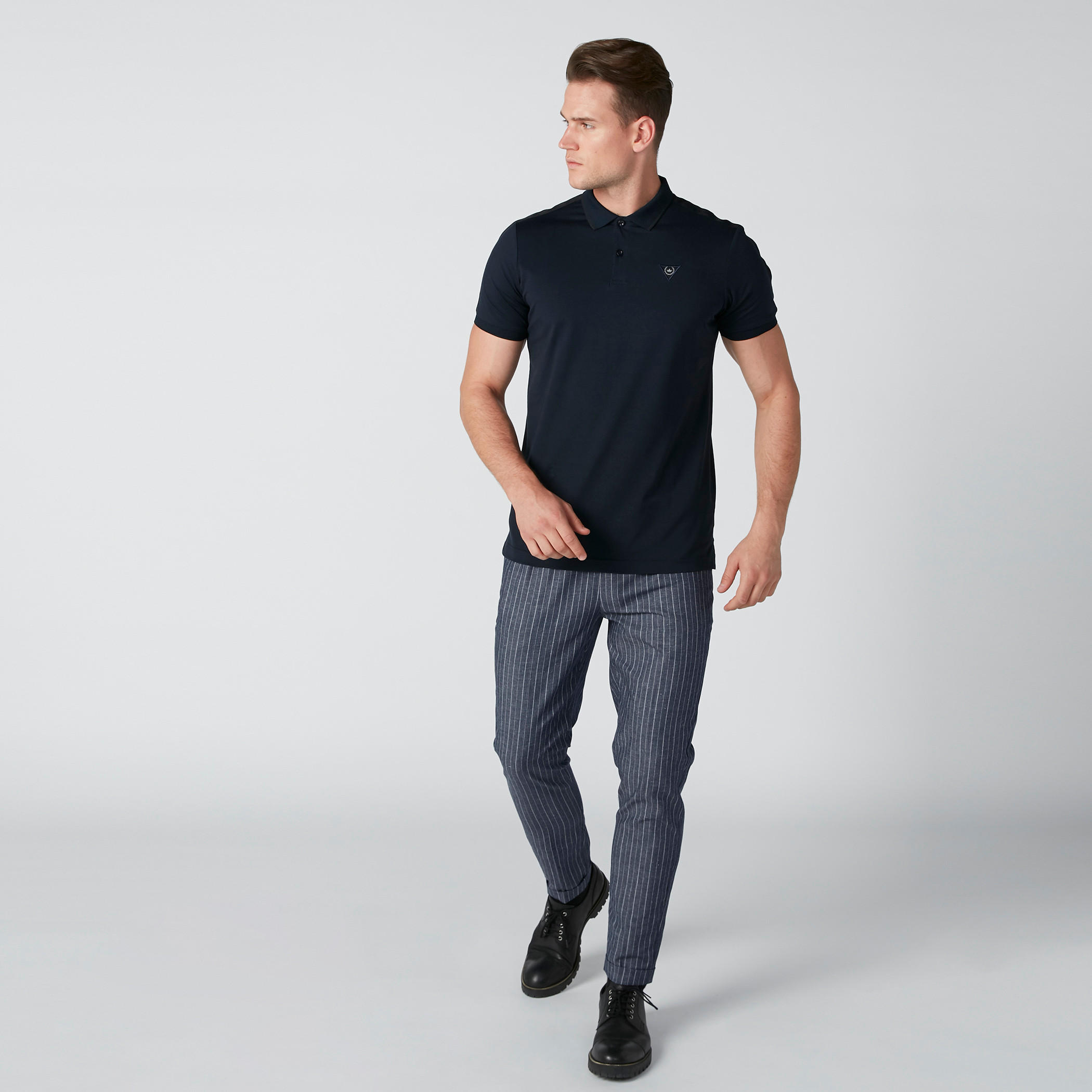 تيشيرت بياقة بولو وأكمام قصيرة وشريطة-men-clothing-tshirtsandpolos-polos-image-2