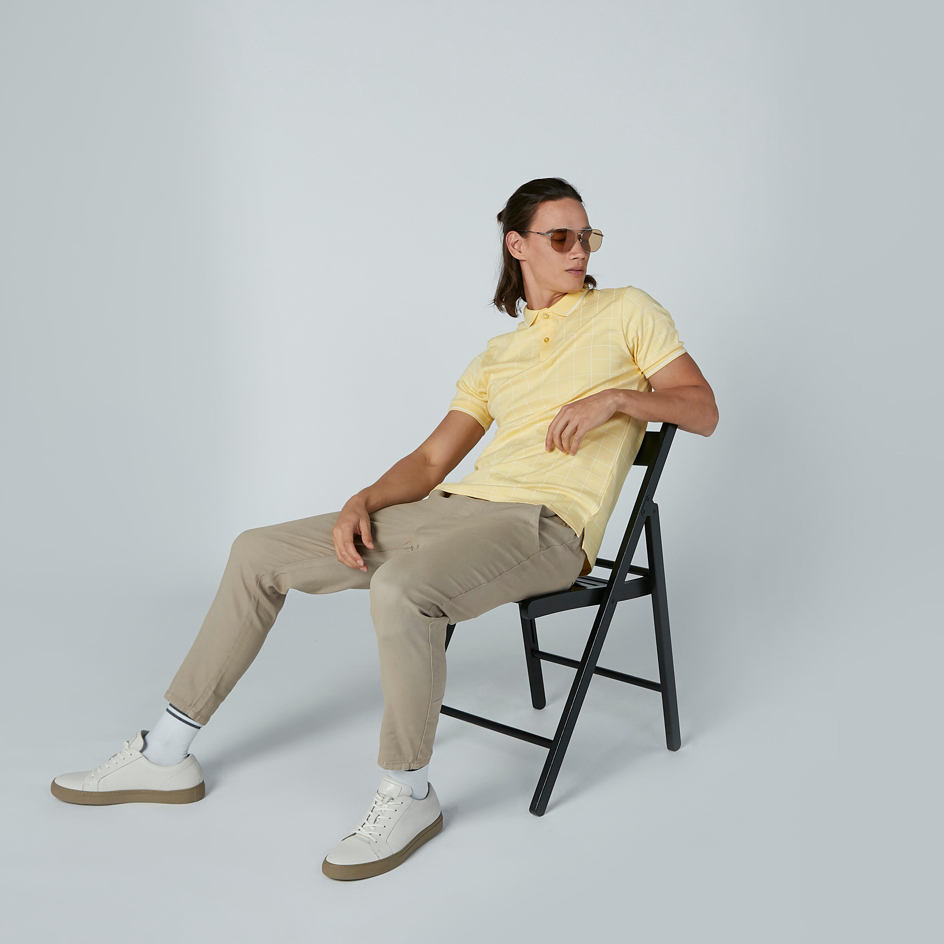 تيشيرت كاروهات بياقة بولو وأكمام قصيرة-men-clothing-tshirtsandpolos-polos-image-2