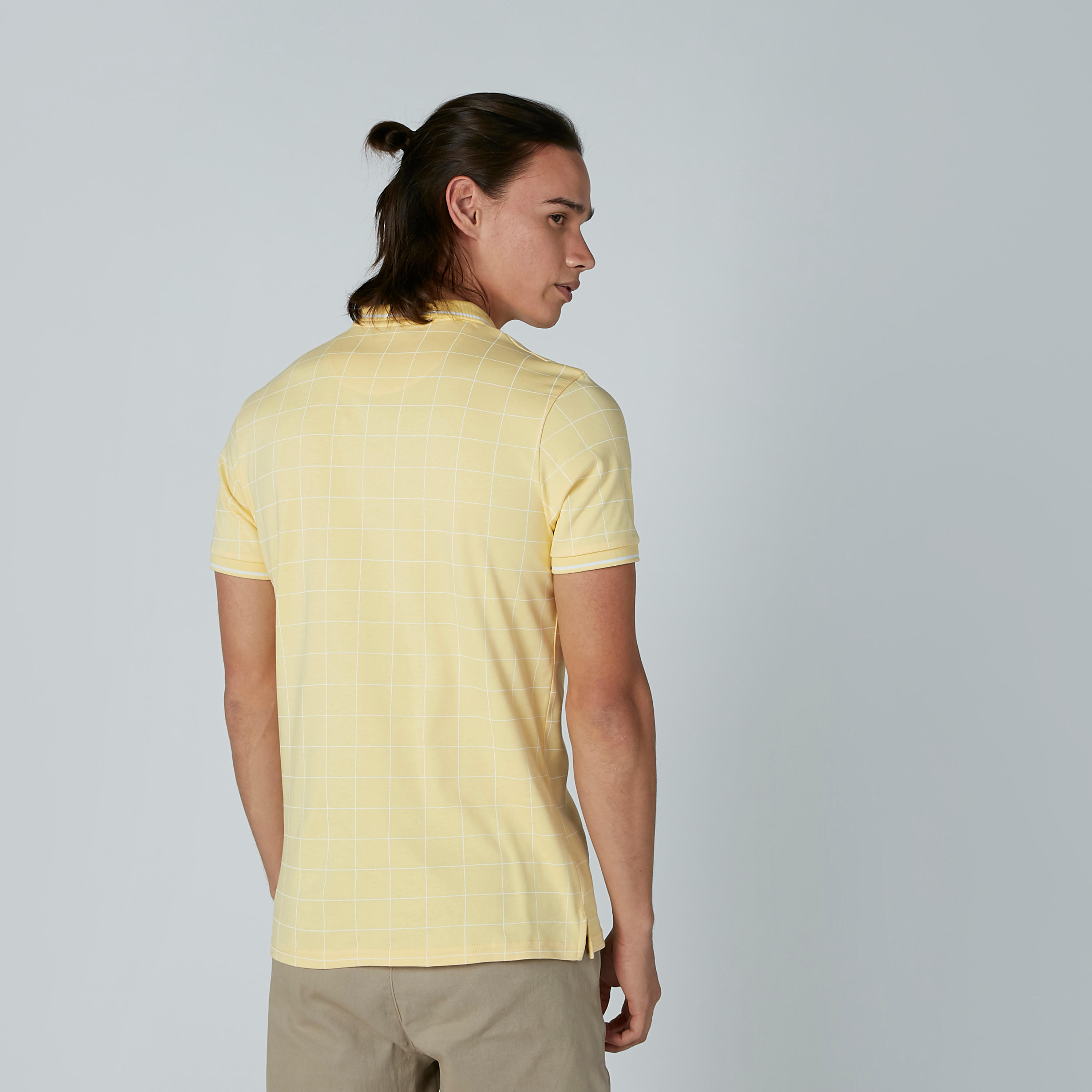 تيشيرت كاروهات بياقة بولو وأكمام قصيرة-men-clothing-tshirtsandpolos-polos-image-3