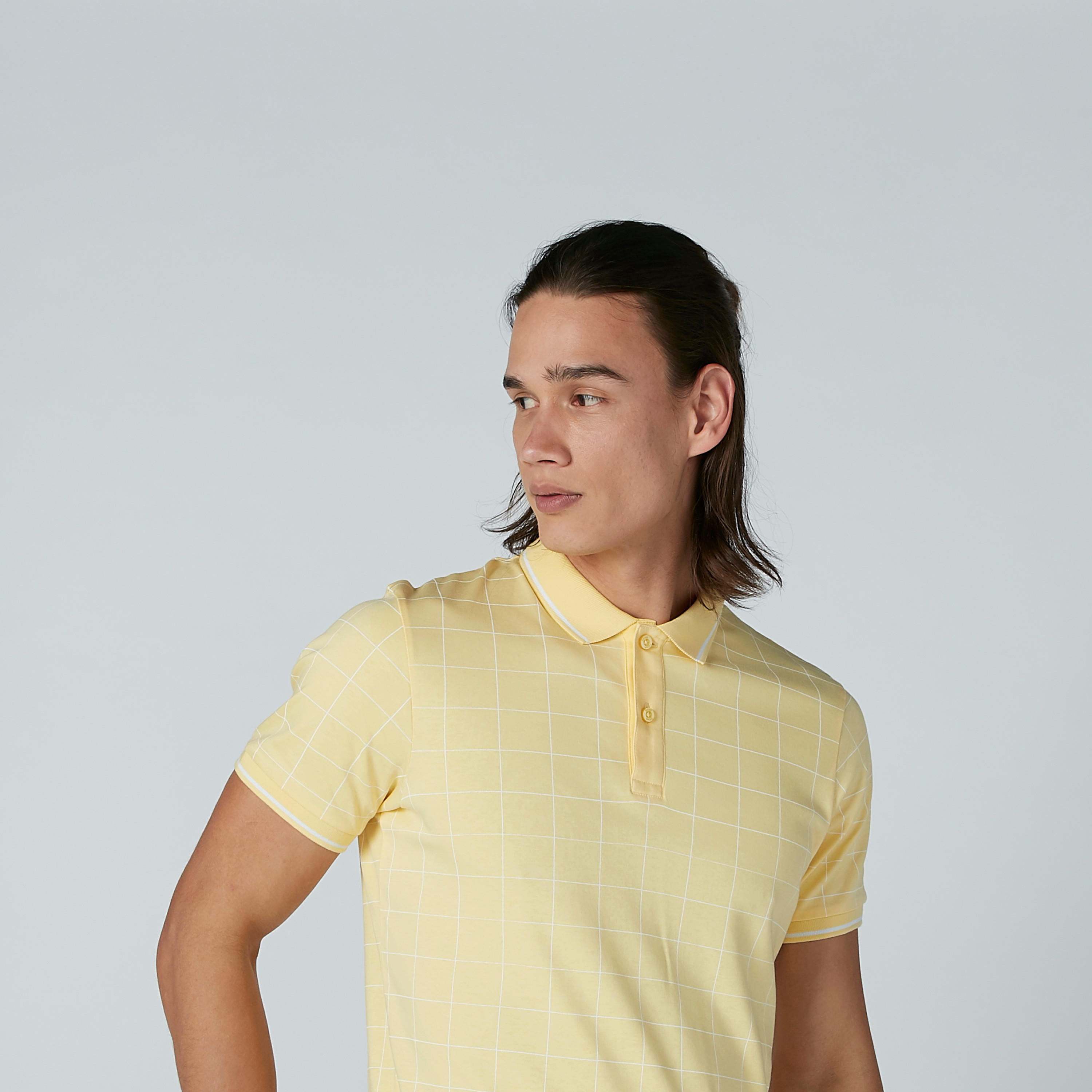 تيشيرت كاروهات بياقة بولو وأكمام قصيرة-men-clothing-tshirtsandpolos-polos-image-4