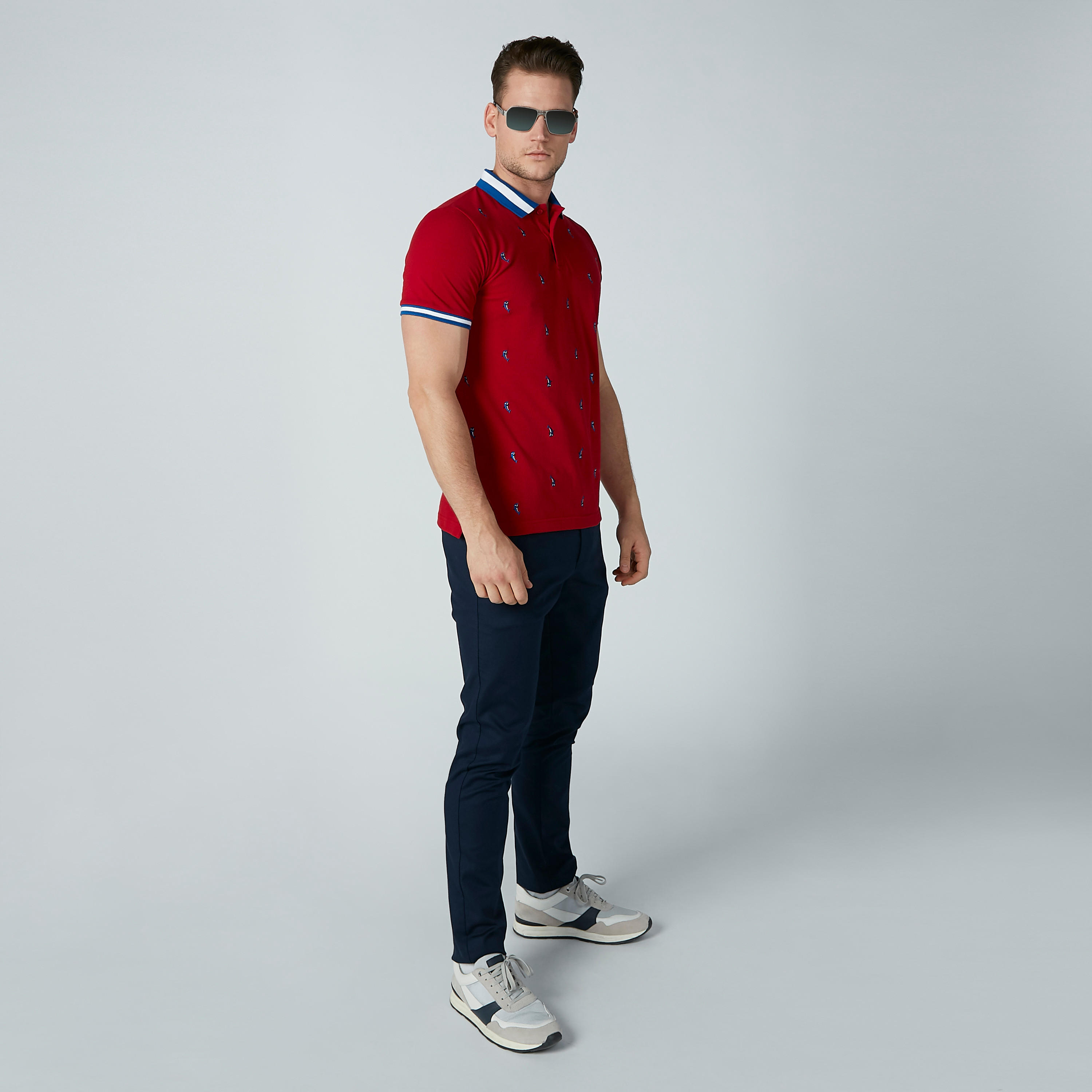 تيشيرت مطرّز بياقة بولو وأكمام قصيرة-men-clothing-tshirtsandpolos-polos-image-5
