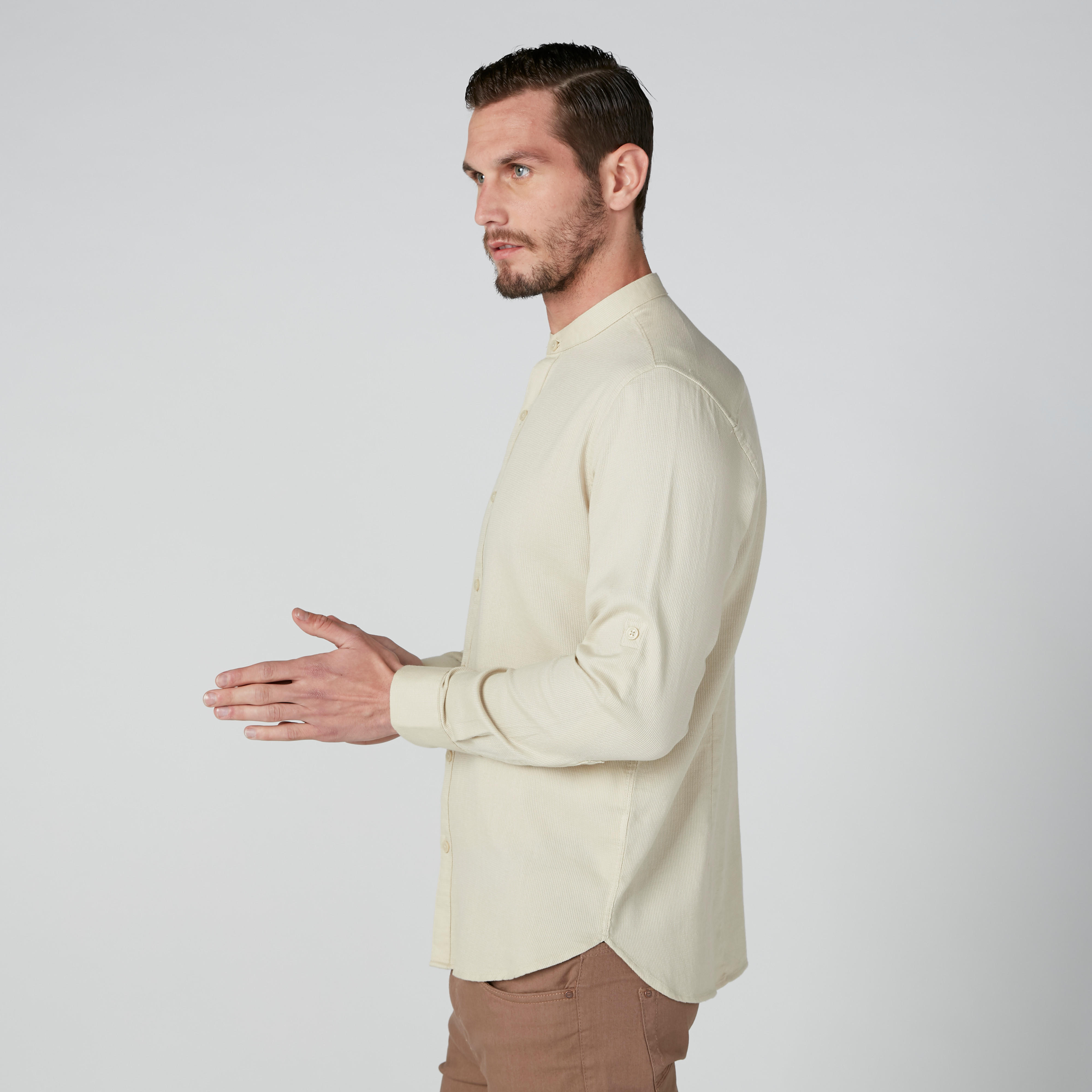 قميص بأكمام طويلة وياقة ماندارين وأزرار-men-clothing-shirts-image-4