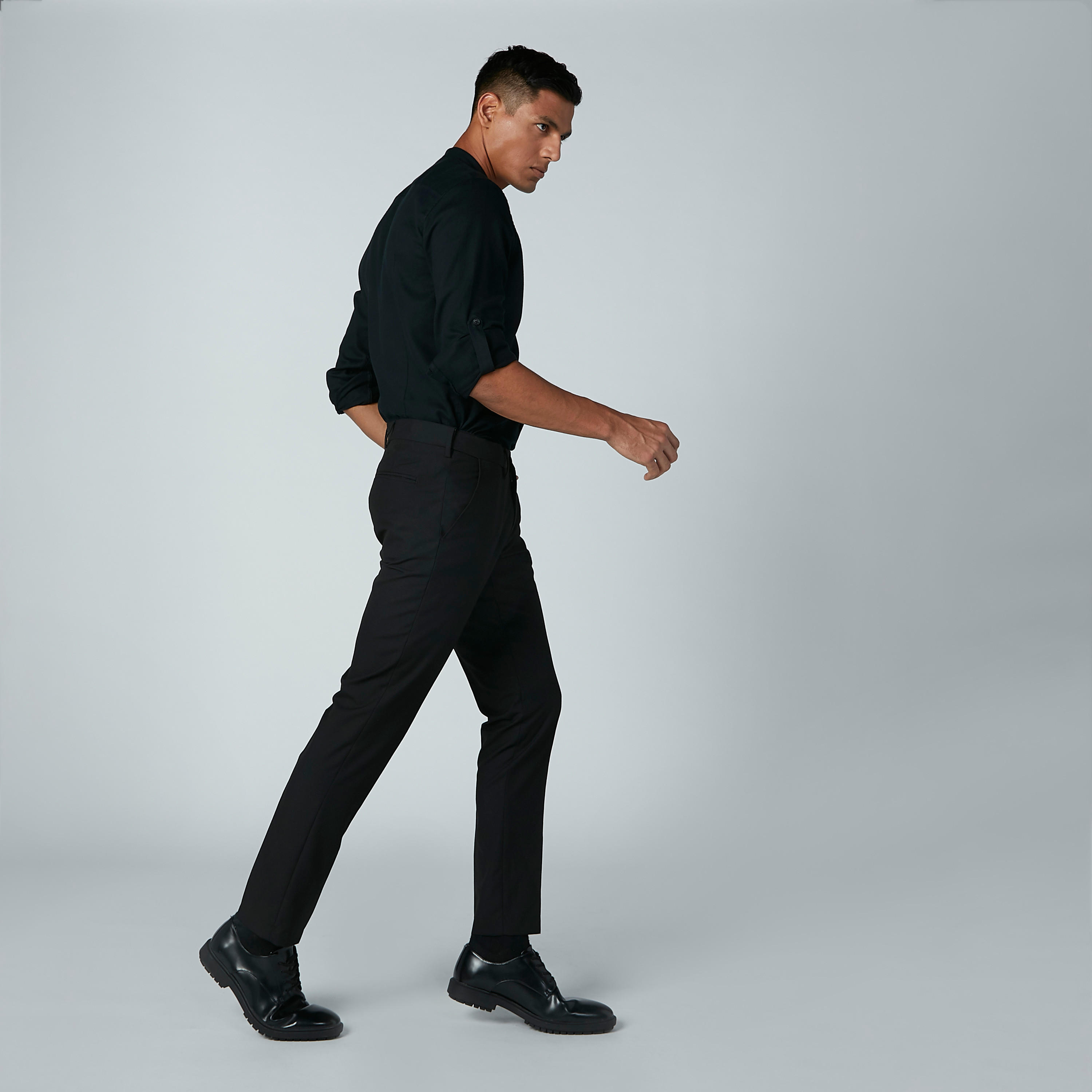 قميص بياقة ماندارين وأكمام طويلة-men-clothing-shirts-image-2