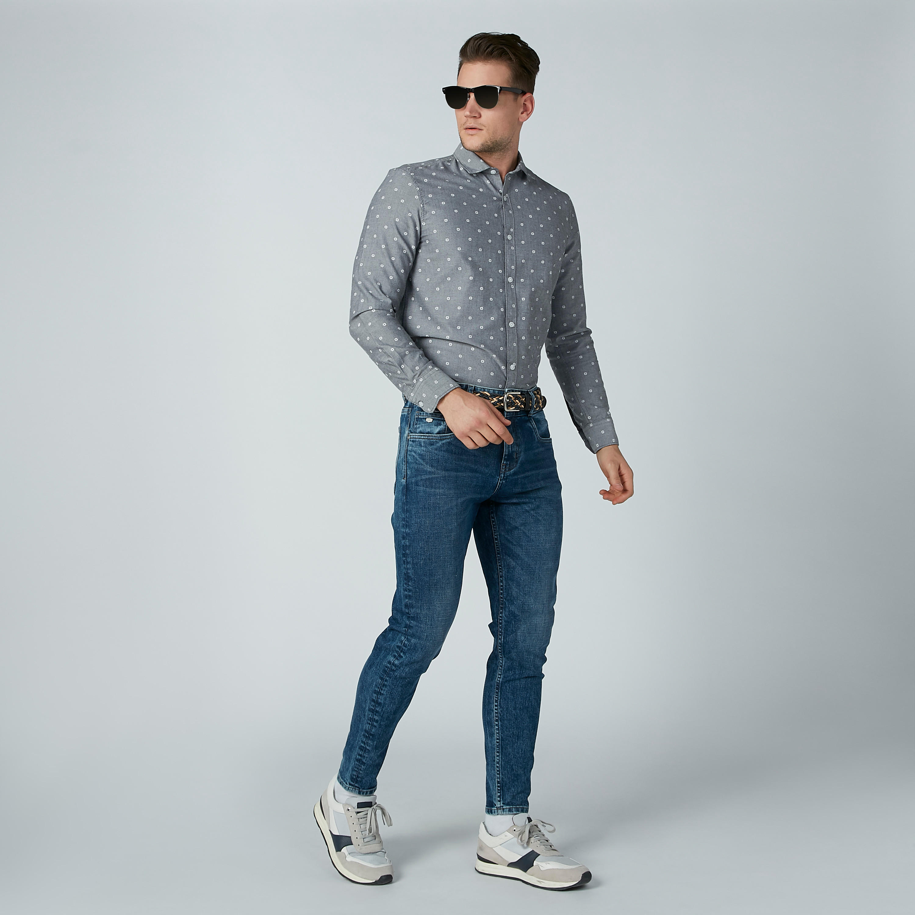Printed Shirt with Long Sleeves and Complete Placket-men-clothing-shirts-image-2