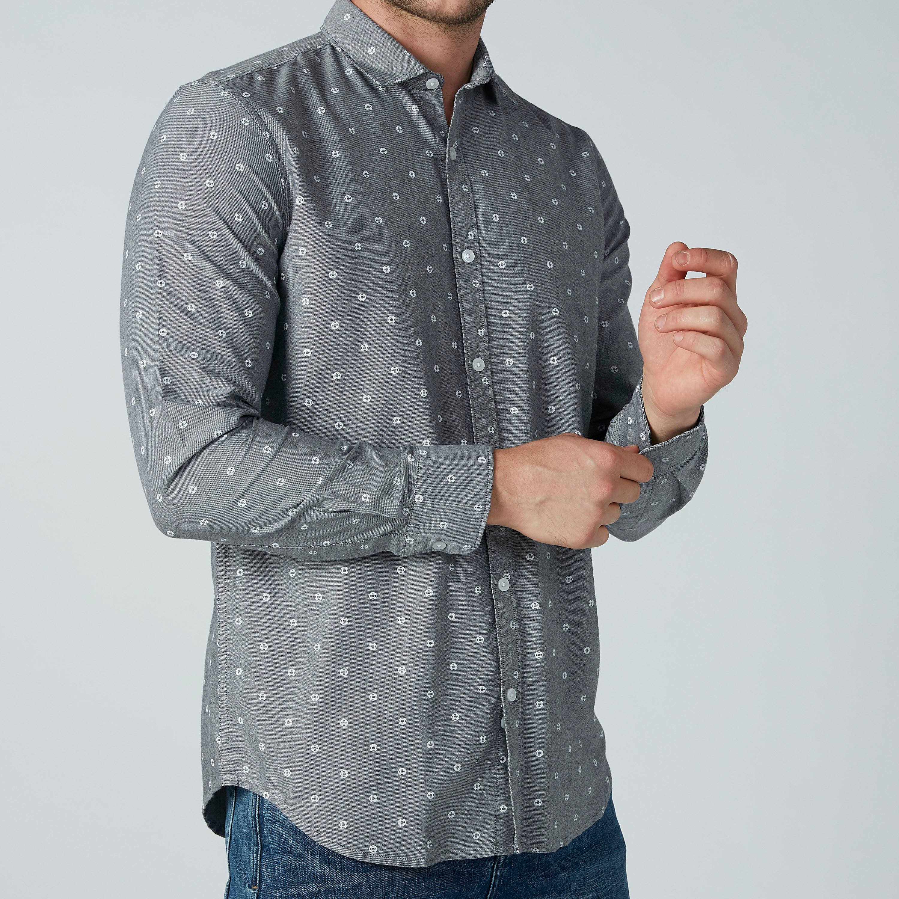 Printed Shirt with Long Sleeves and Complete Placket-men-clothing-shirts-image-4