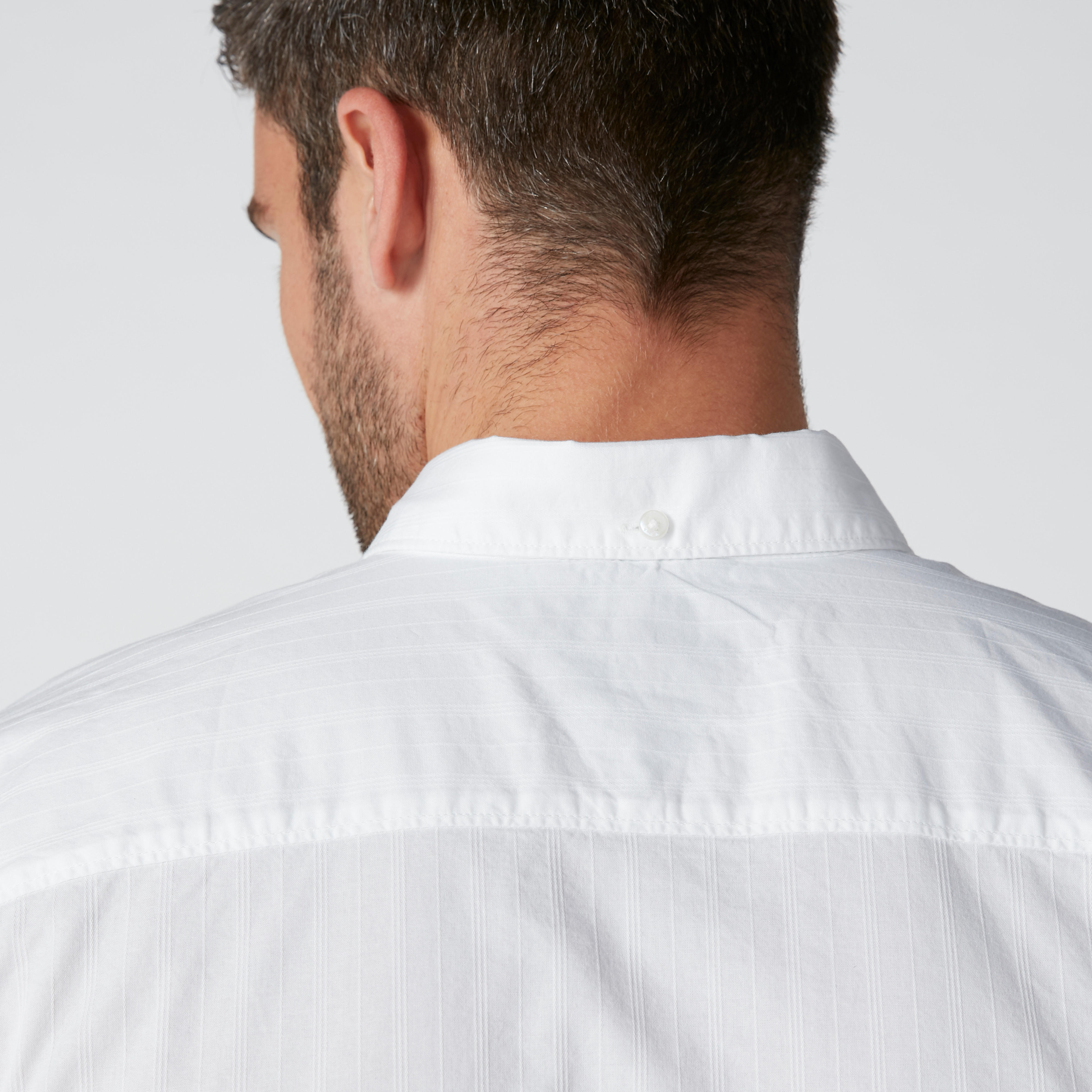 Textured Shirt with Short Sleeves and Complete Placket-men-clothing-shirts-image-5