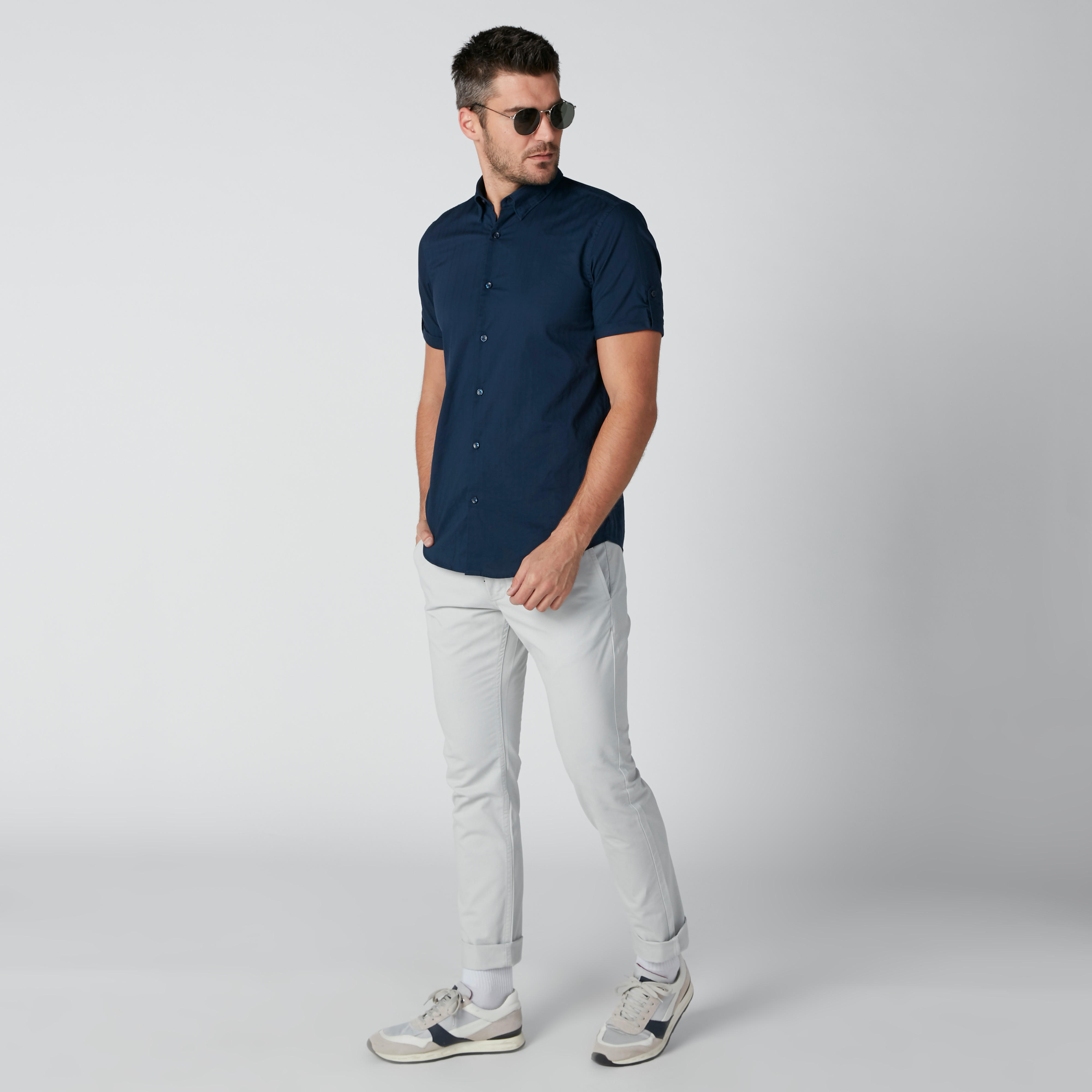 قميص بأكمام قصيرة وأزرار-men-clothing-shirts-image-7