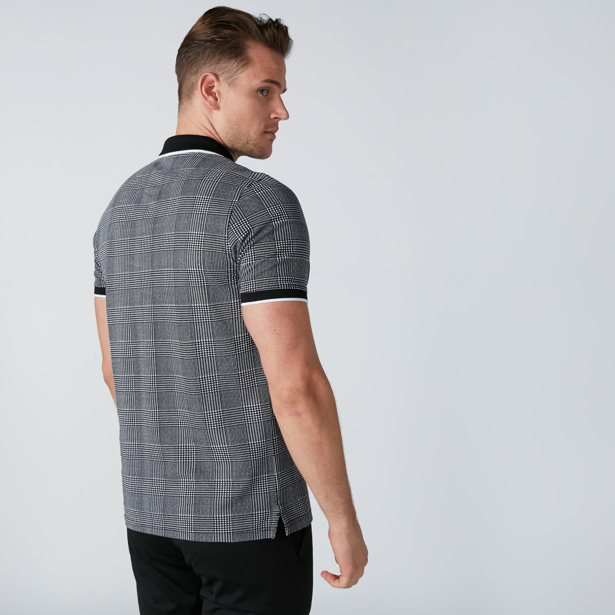 تيشيرت كاروهات بياقة بولو وأكمام قصيرة-men-clothing-tshirtsandpolos-polos-image-2