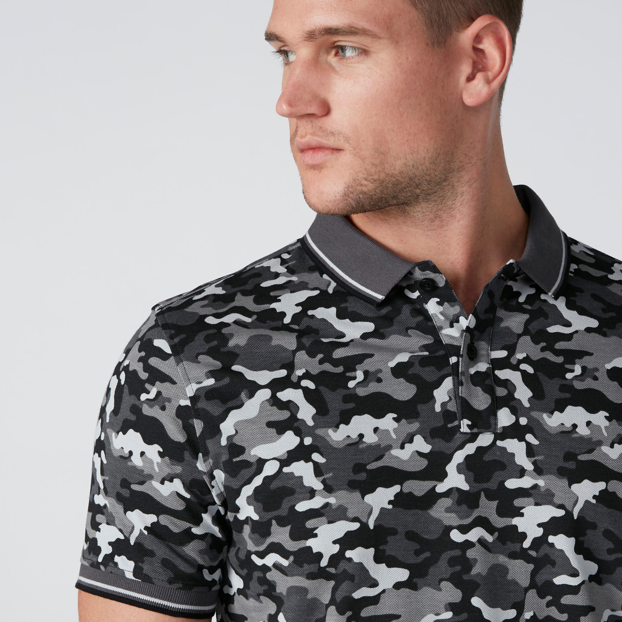 Printed Polo Neck T-Shirt with Short Sleeves-men-clothing-tshirtsandpolos-polos-image-2