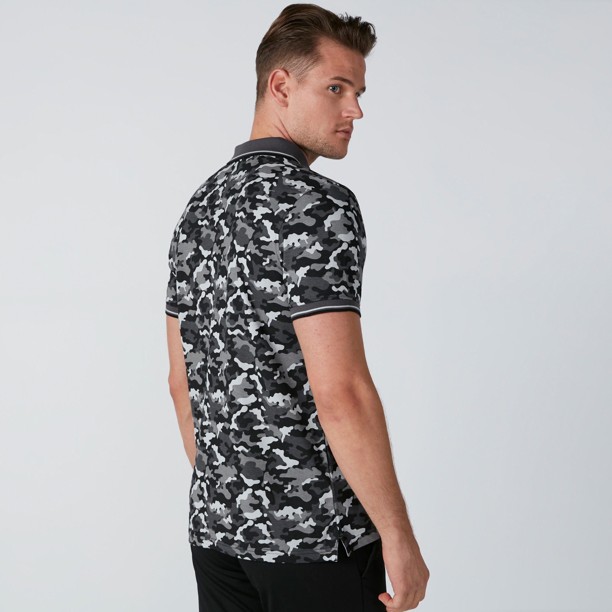 Printed Polo Neck T-Shirt with Short Sleeves-men-clothing-tshirtsandpolos-polos-image-3