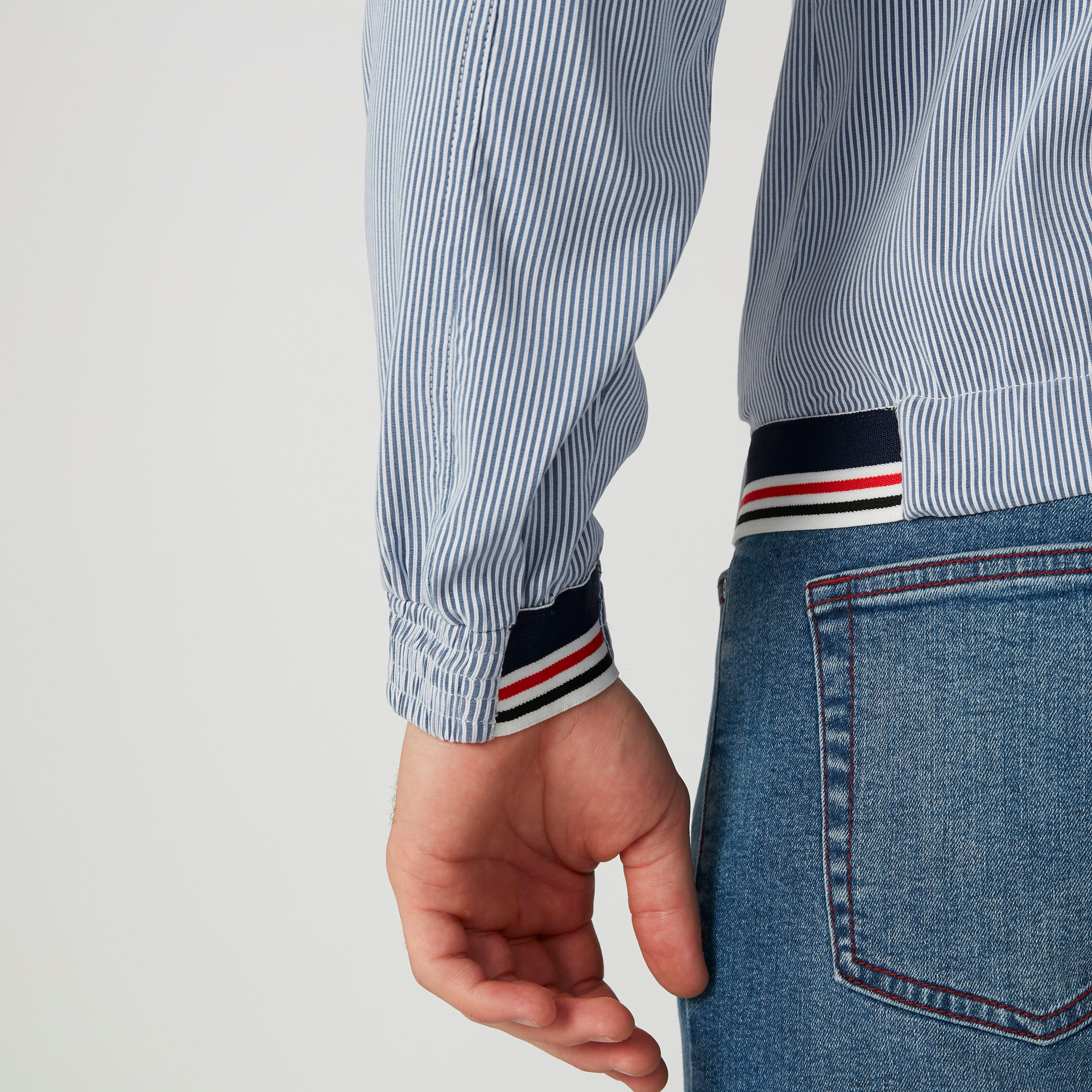 جاكيت بومبر مقلّم بأكمام طويلة وسحّاب إغلاق-men-clothing-jacketsandblazers-jackets-image-7