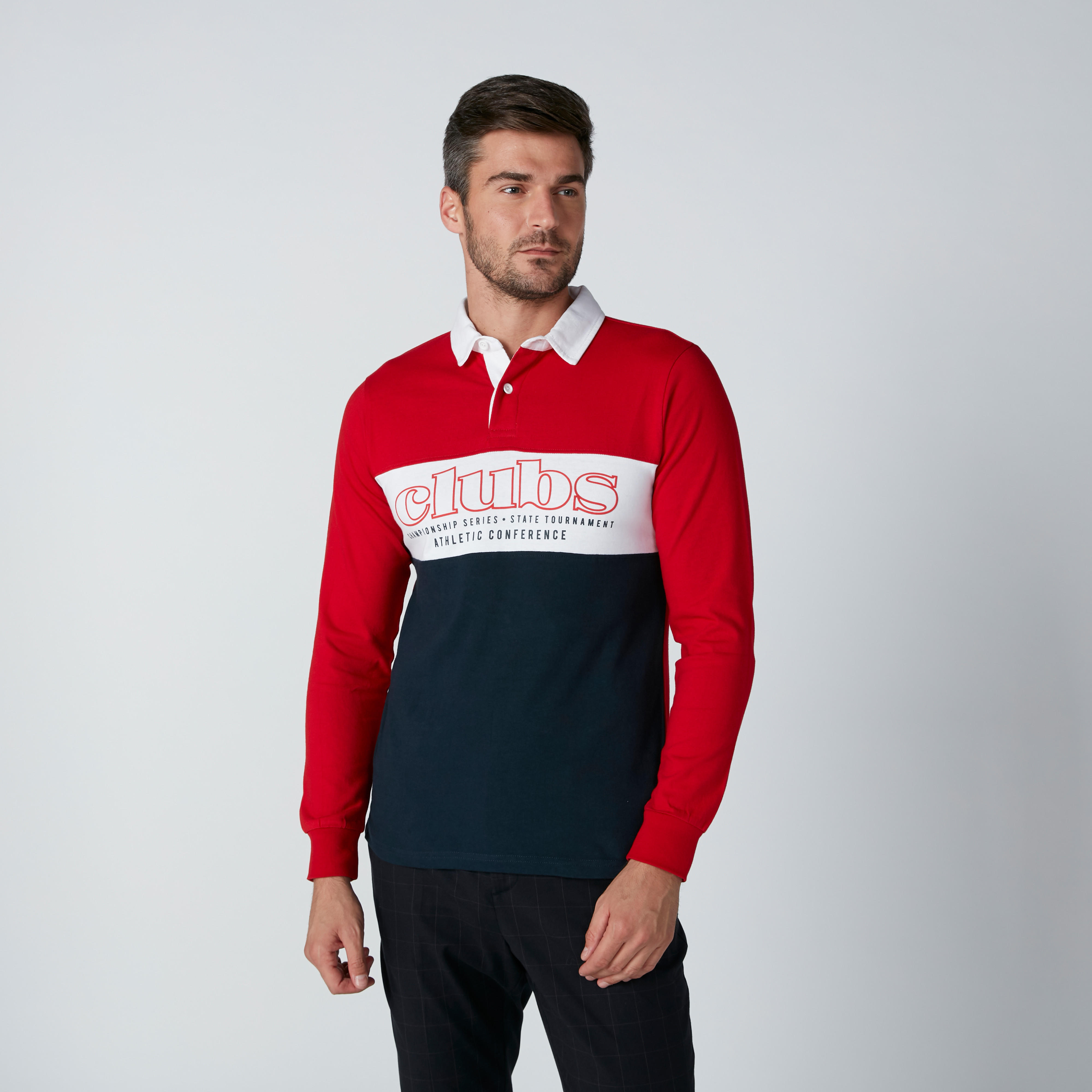 تيشيرت بياقة بولو وأكمام طويلة وطبعات-men-clothing-tshirtsandpolos-polos-image-1