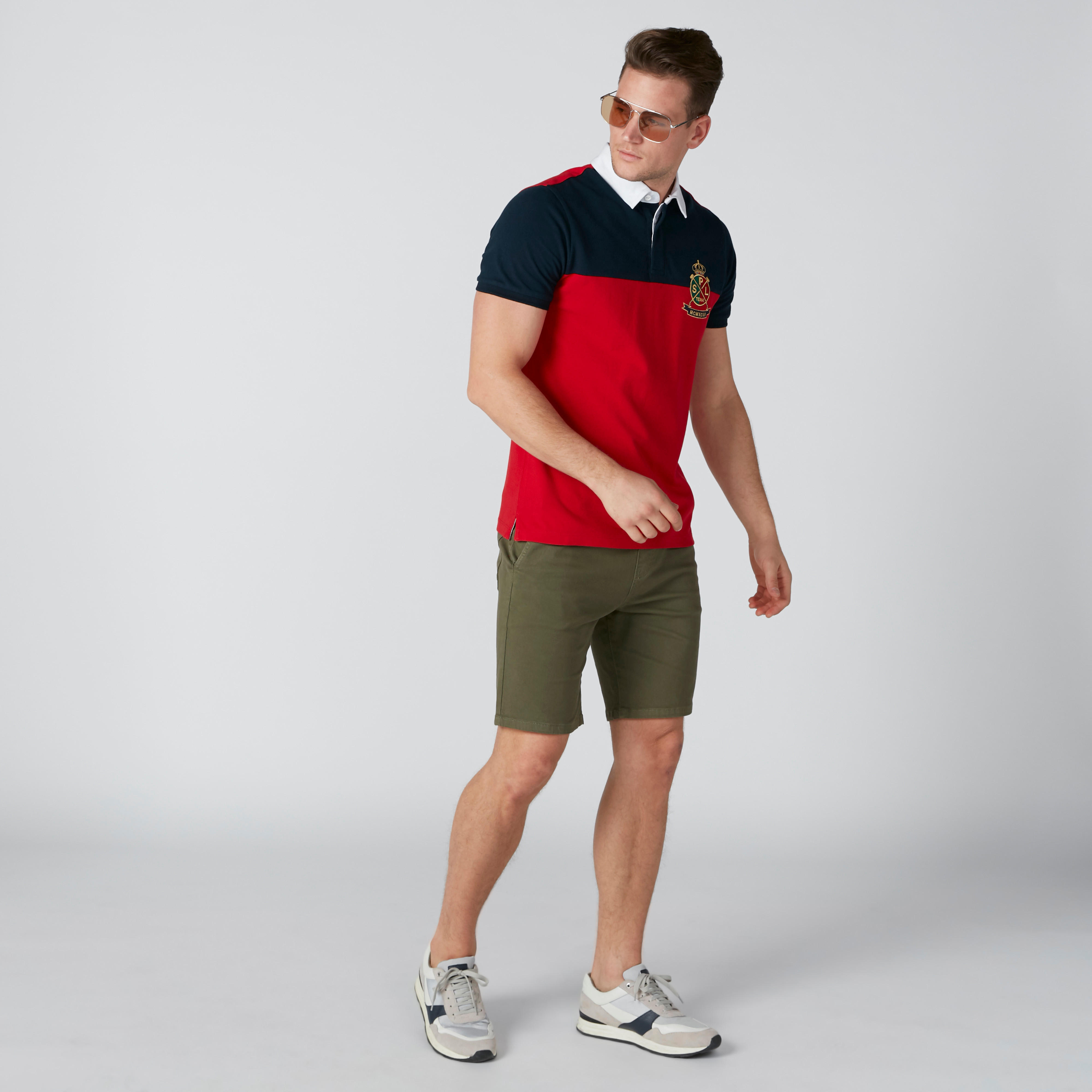 Embroidered T-Shirt with Polo Neck and Short Sleeves-men-clothing-tshirtsandpolos-polos-image-1