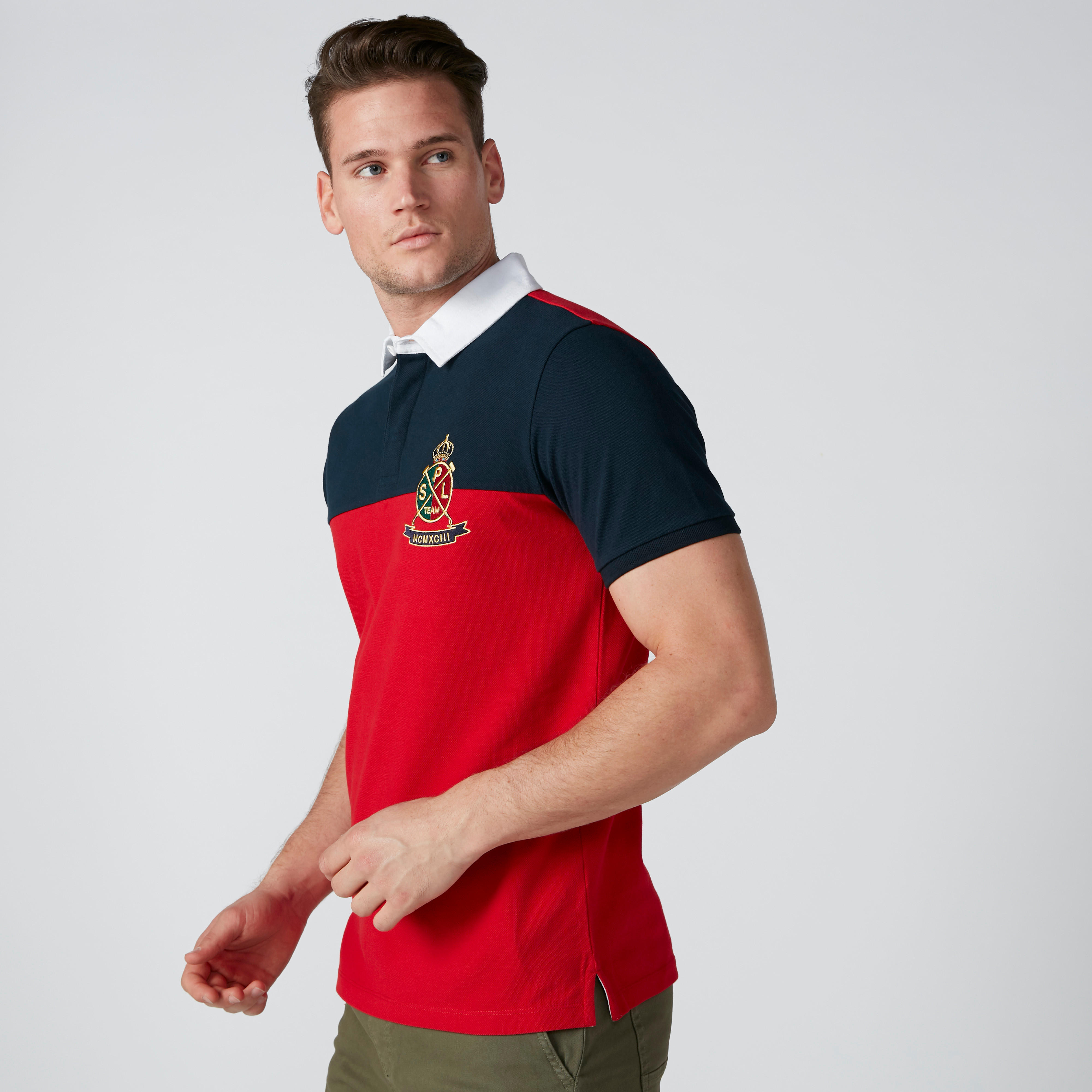 Embroidered T-Shirt with Polo Neck and Short Sleeves-men-clothing-tshirtsandpolos-polos-image-3