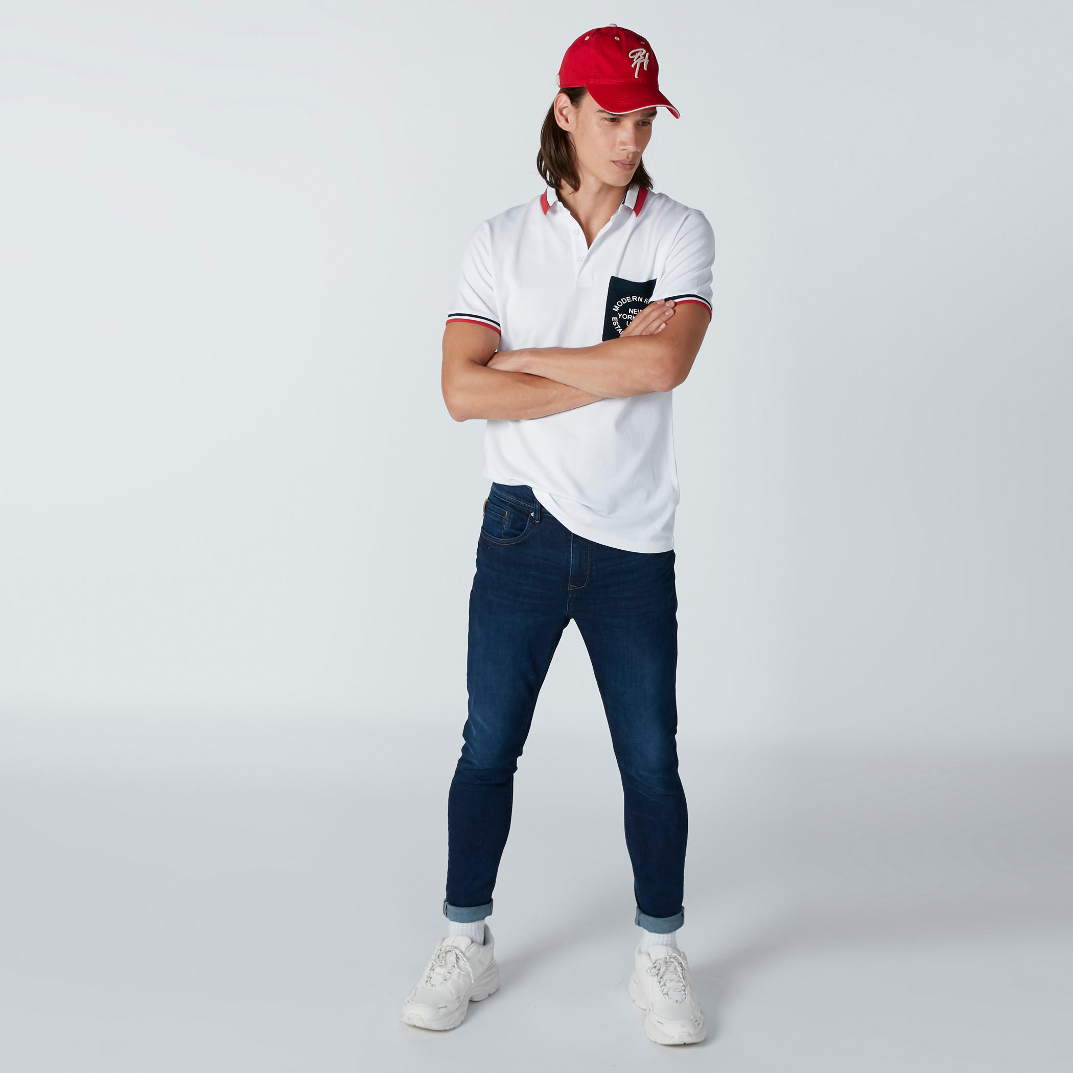 Polo Neck T-Shirt with Printed Chest Pocket-men-clothing-tshirtsandpolos-polos-image-2