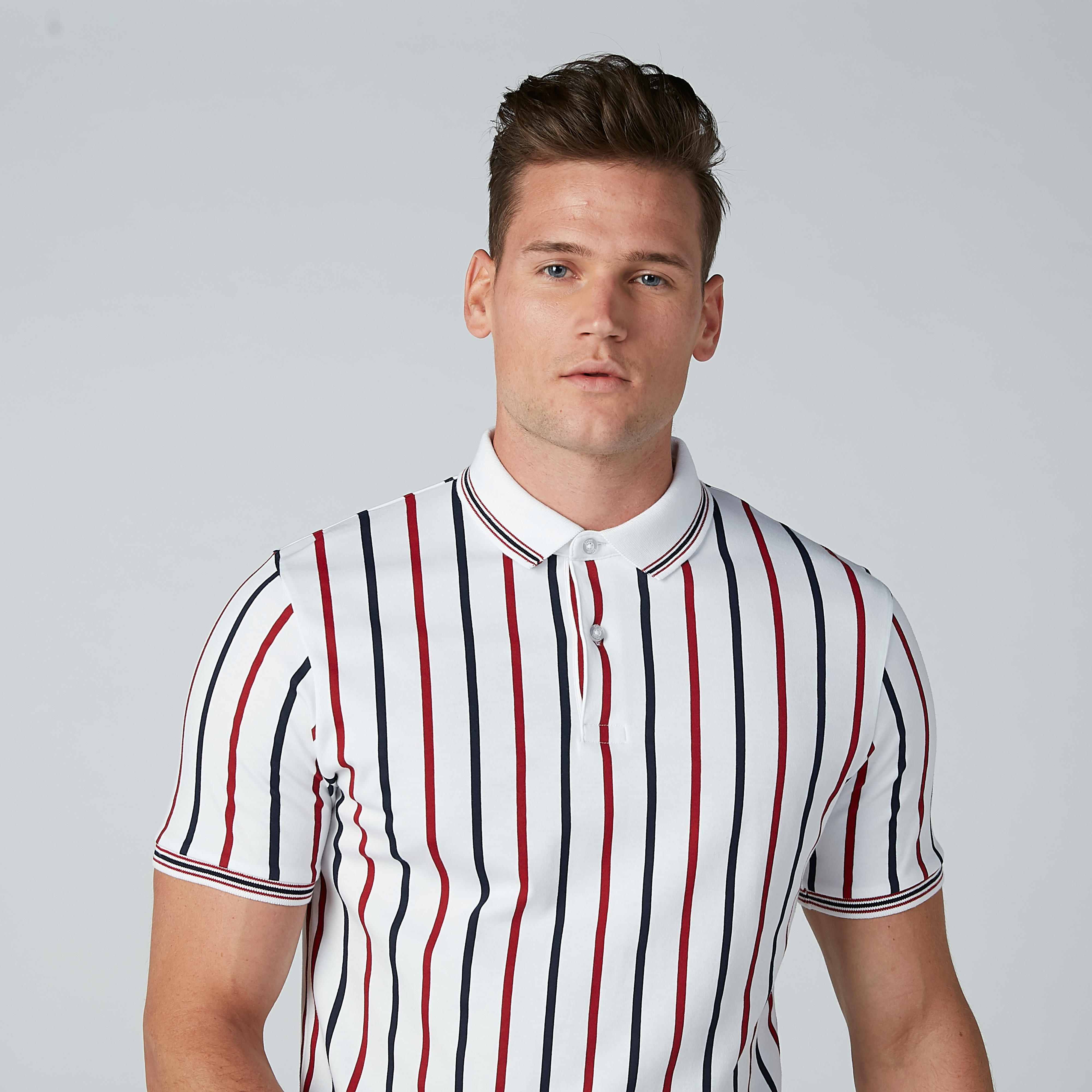 Striped Polo T-shirt with Short Sleeves-men-clothing-tshirtsandpolos-polos-image-4