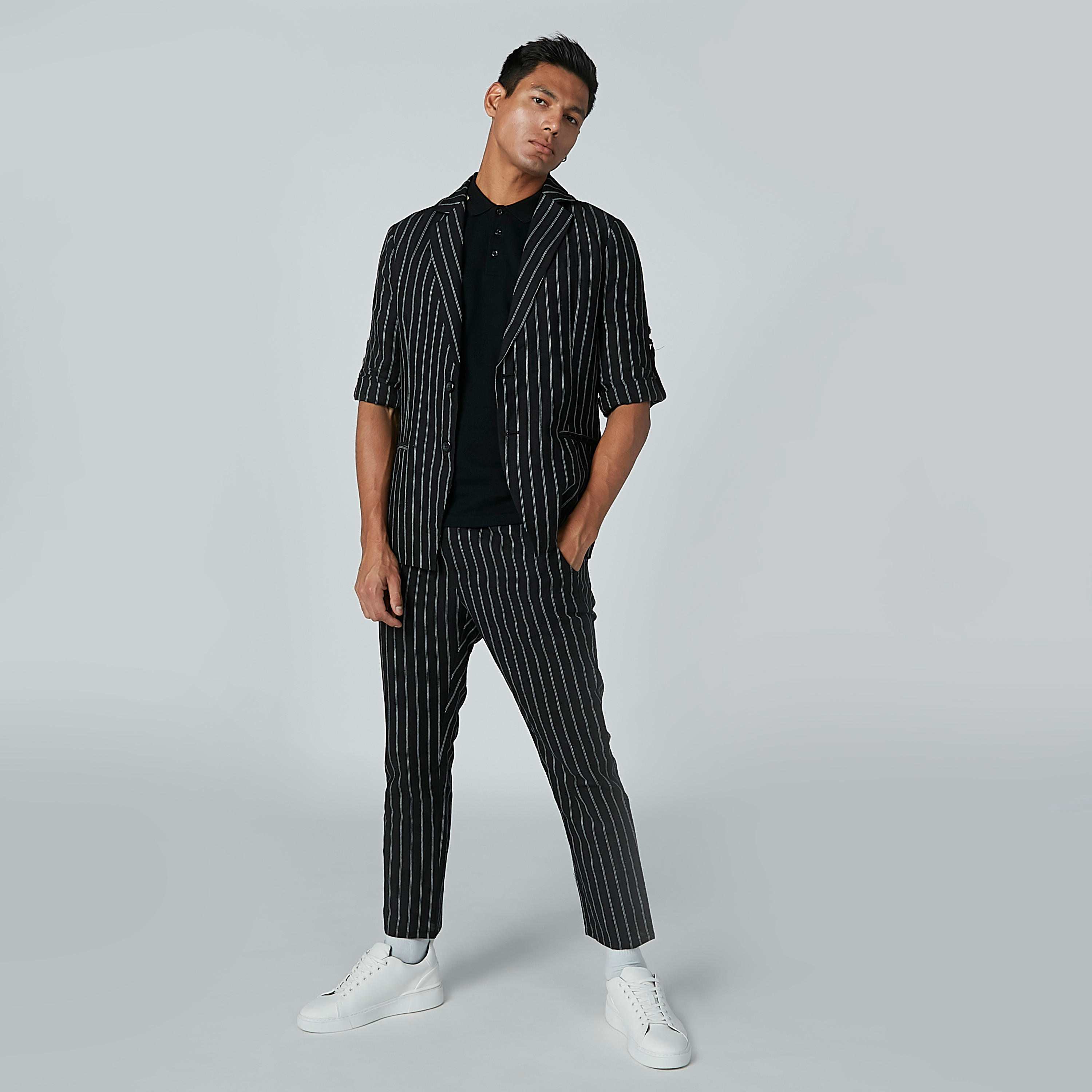 بنطال شينو طويل مقلّم برباط وجيوب-men-clothing-bottoms-trousersandchinos-trousers-image-2