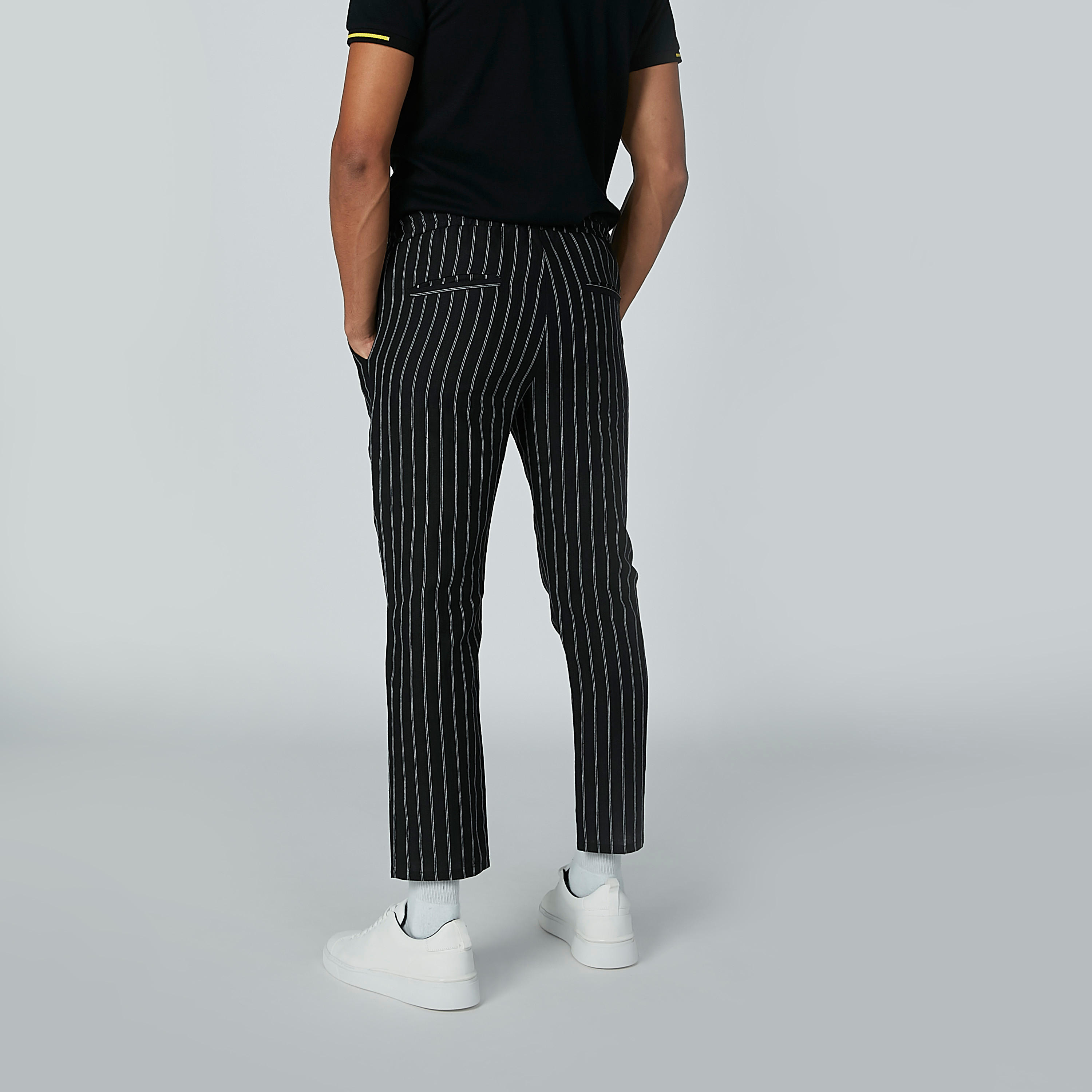 بنطال شينو طويل مقلّم برباط وجيوب-men-clothing-bottoms-trousersandchinos-trousers-image-3