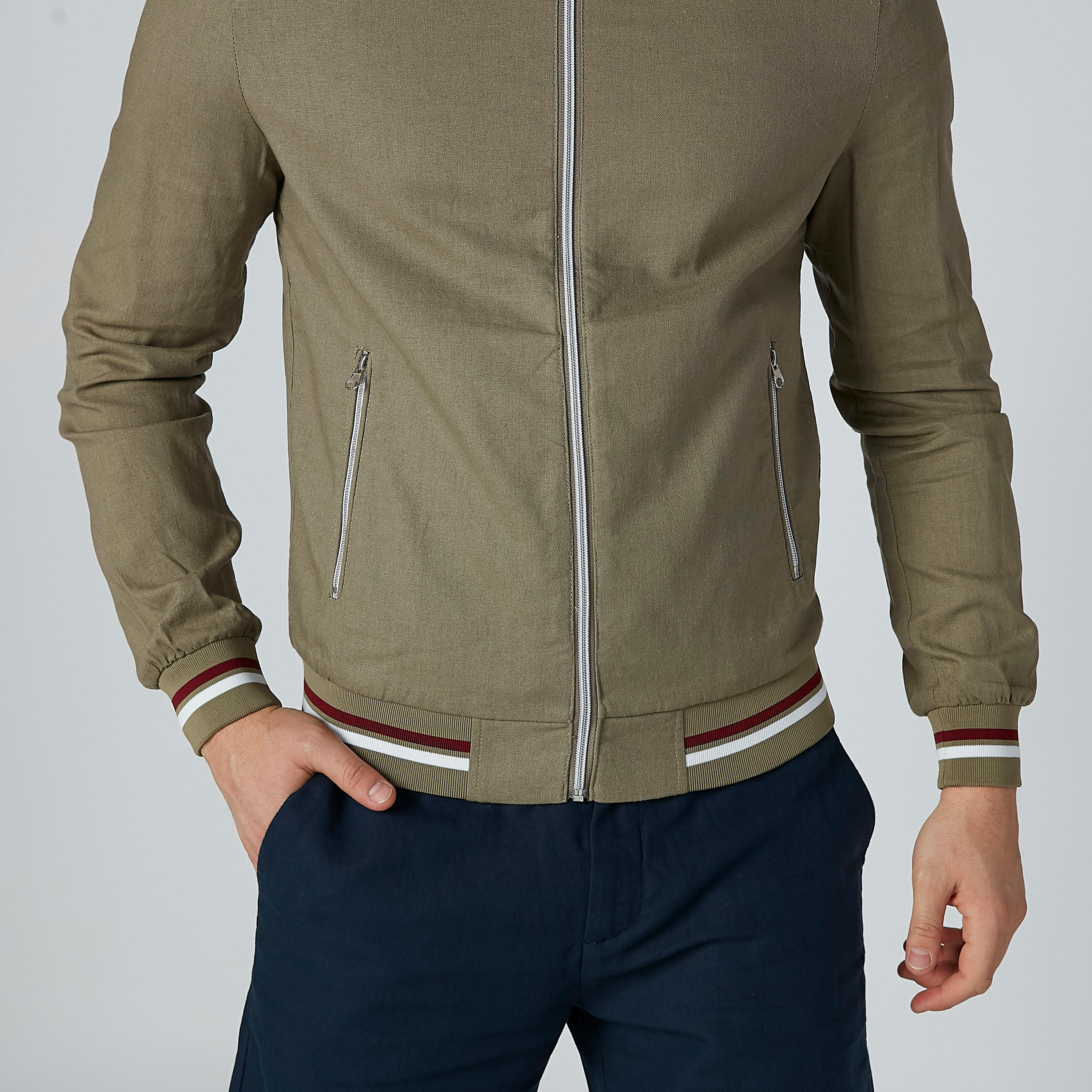 جاكيت بومبر بأكمام طويلة وجيوب كانجارو-men-clothing-jacketsandblazers-jackets-image-2
