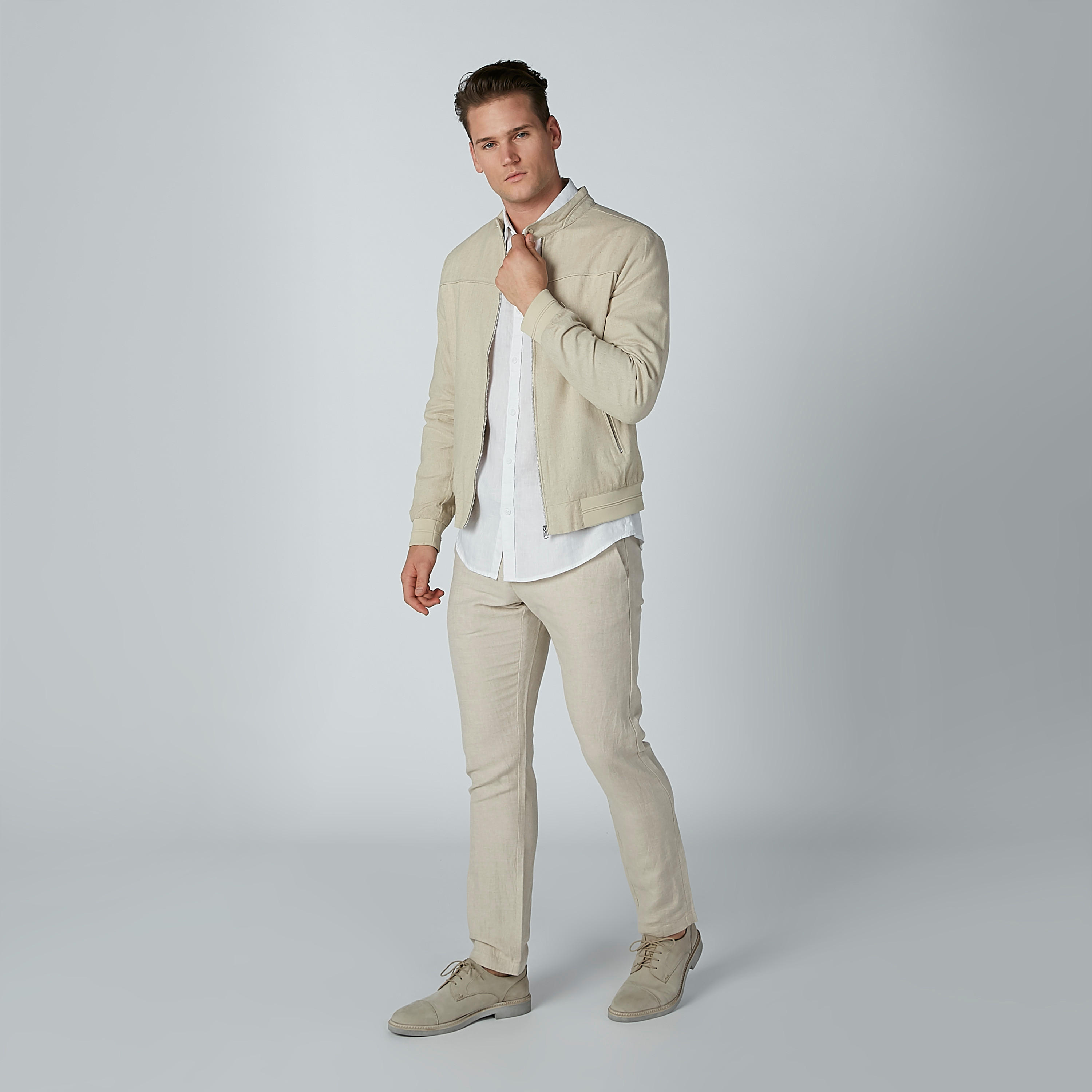 جاكيت بومبر سادة بأكمام طويلة وجيوب كانجارو-men-clothing-jacketsandblazers-jackets-image-2
