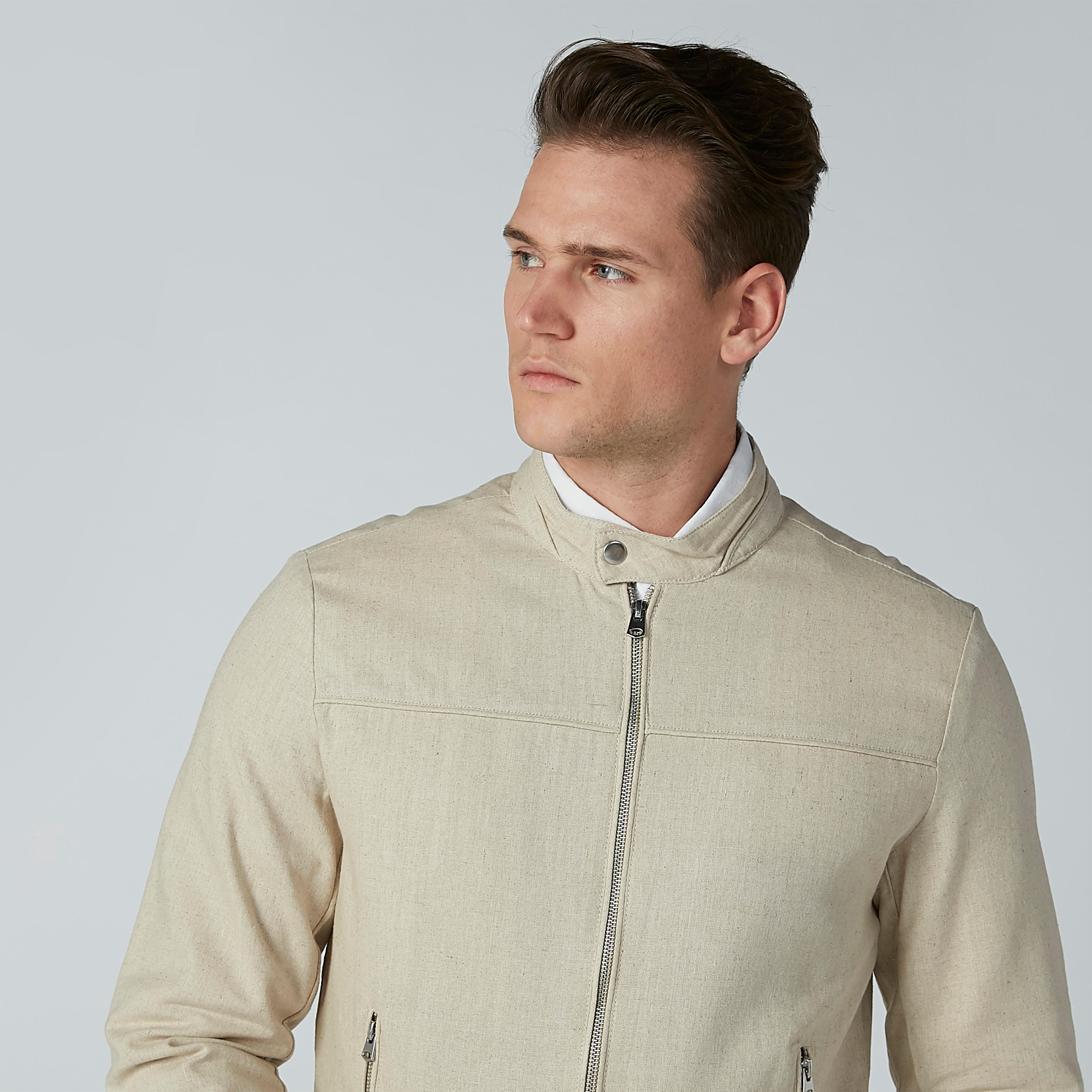 جاكيت بومبر سادة بأكمام طويلة وجيوب كانجارو-men-clothing-jacketsandblazers-jackets-image-3